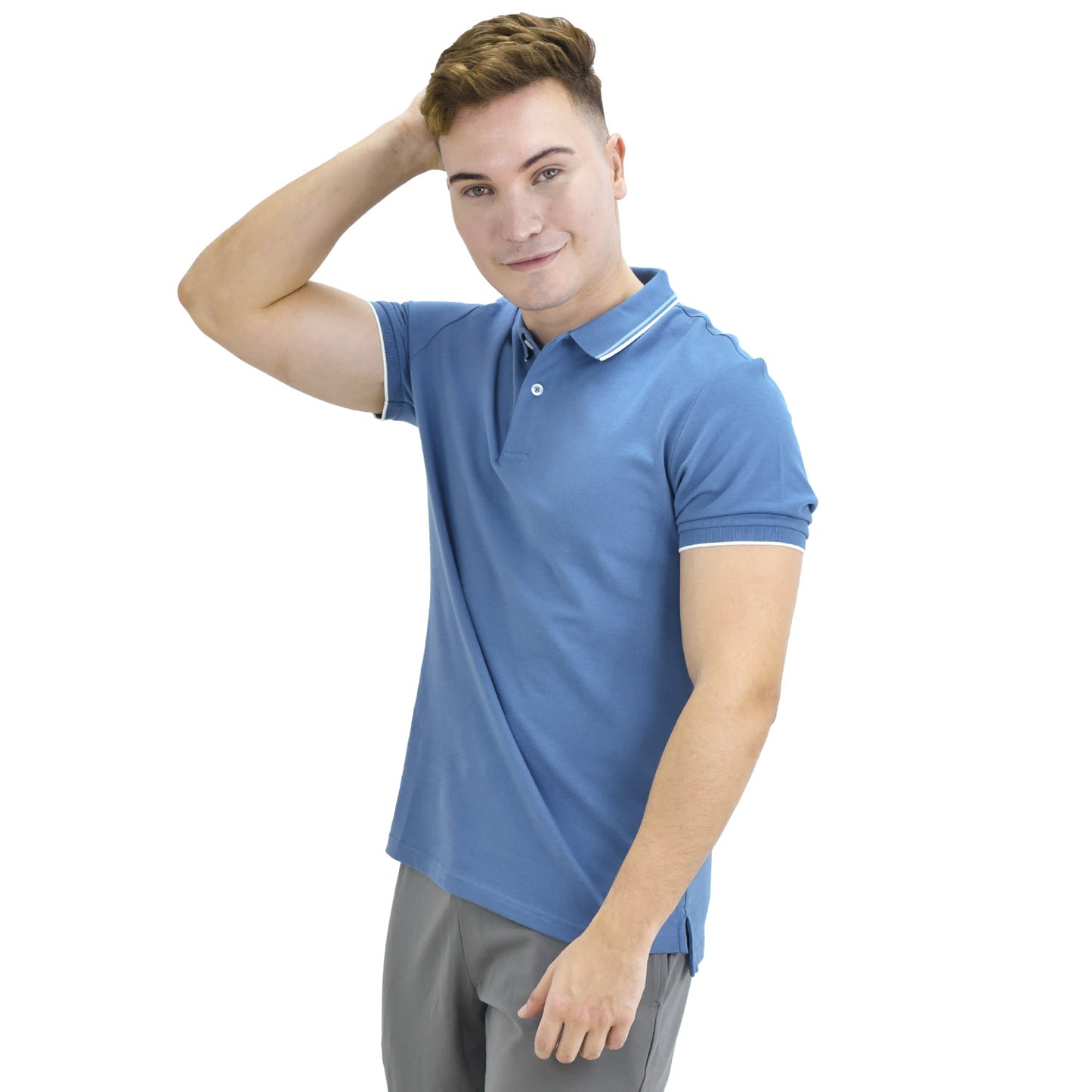 Men's Cotton Lycra Pique Slim Fit Polo