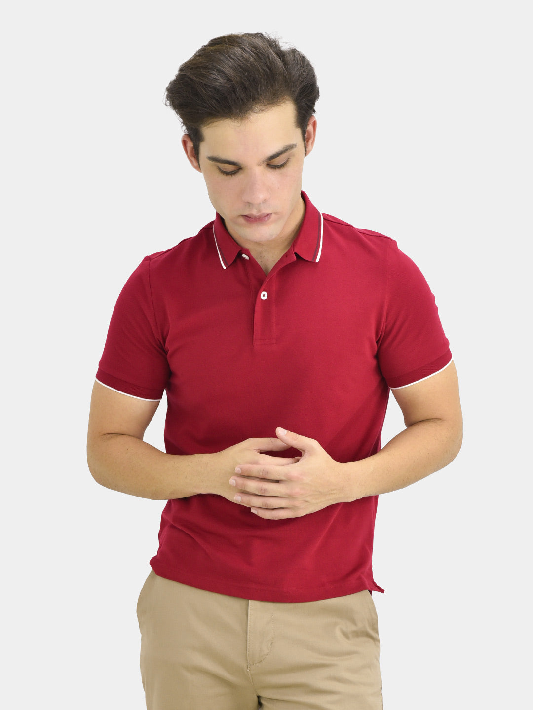 Men's Cotton Lycra Pique Slim Fit Polo