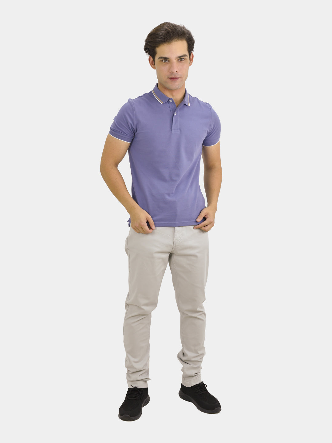 Men's Cotton Lycra Pique Slim Fit Polo