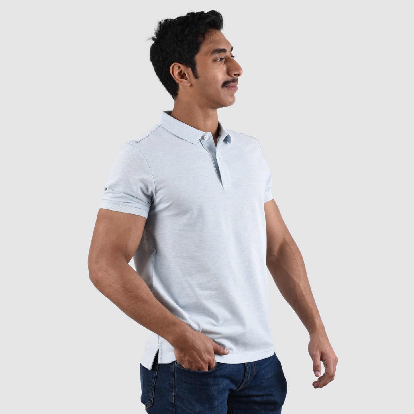 Men's Cotton Lycra Pique Slim Fit Polo