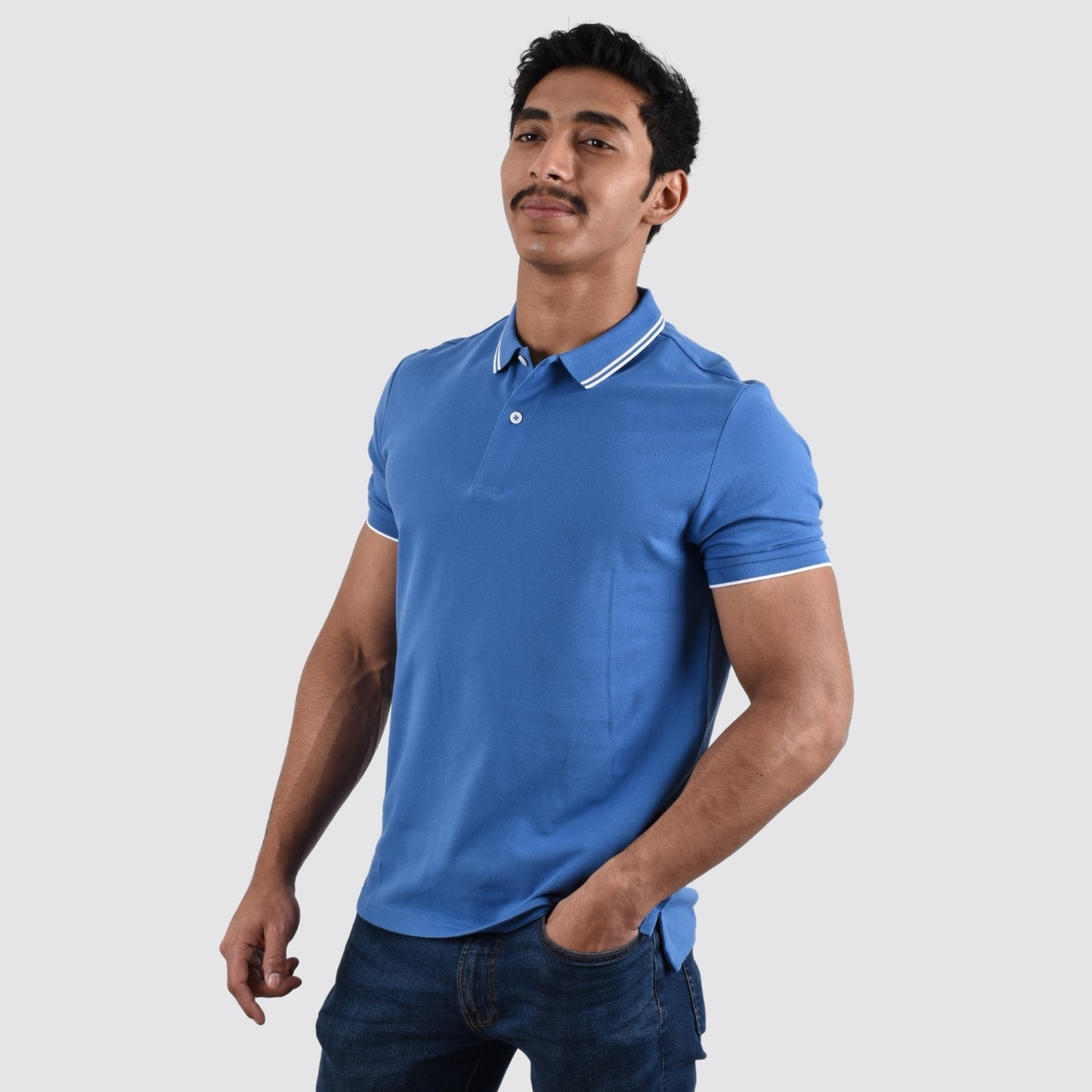 Men's Cotton Lycra Pique Slim Fit Polo
