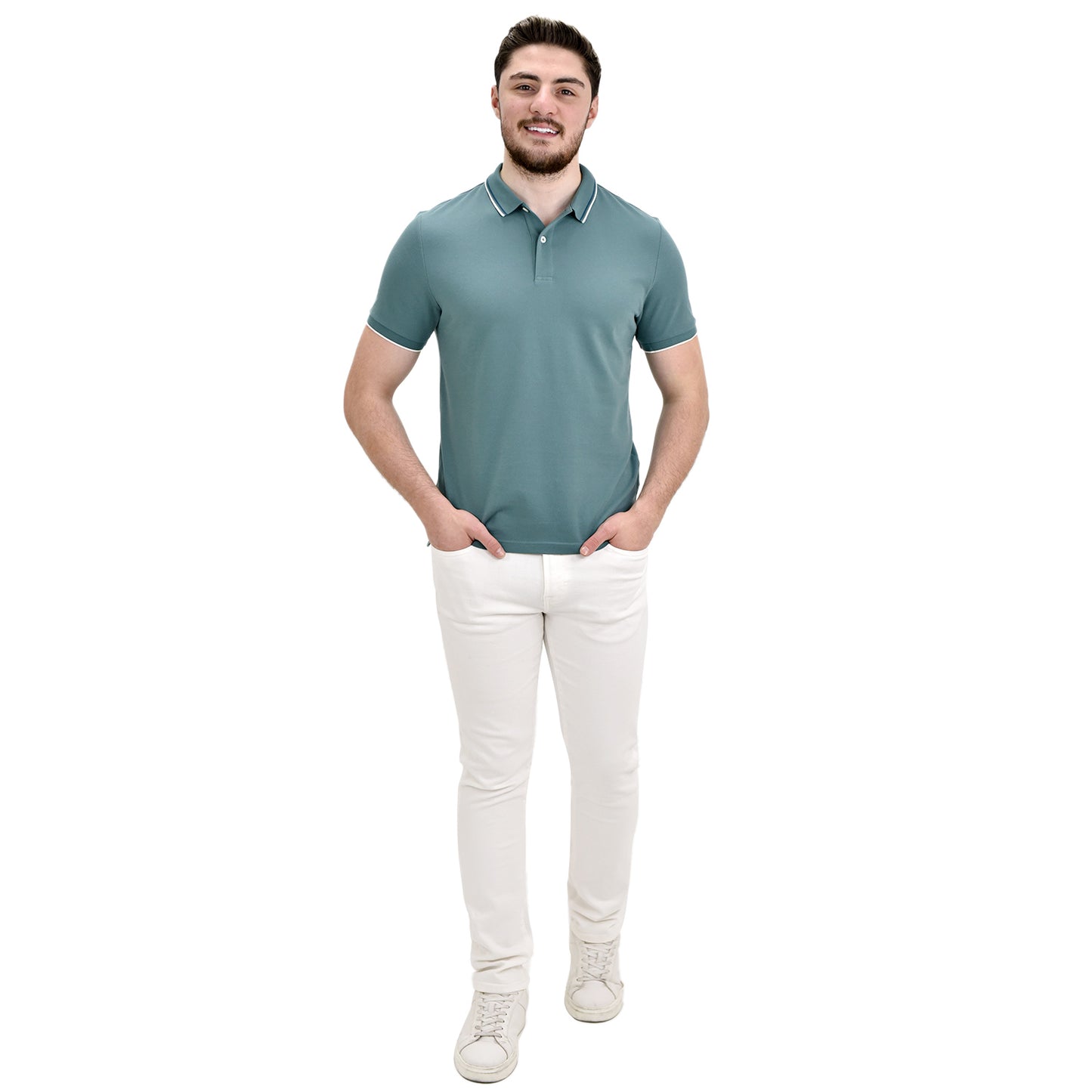 Men's Cotton Lycra Pique Slim Fit Polo