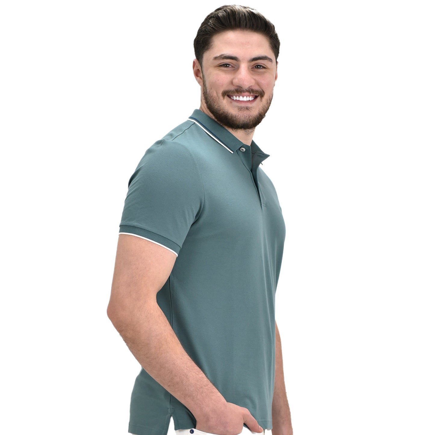 Men's Cotton Lycra Pique Slim Fit Polo