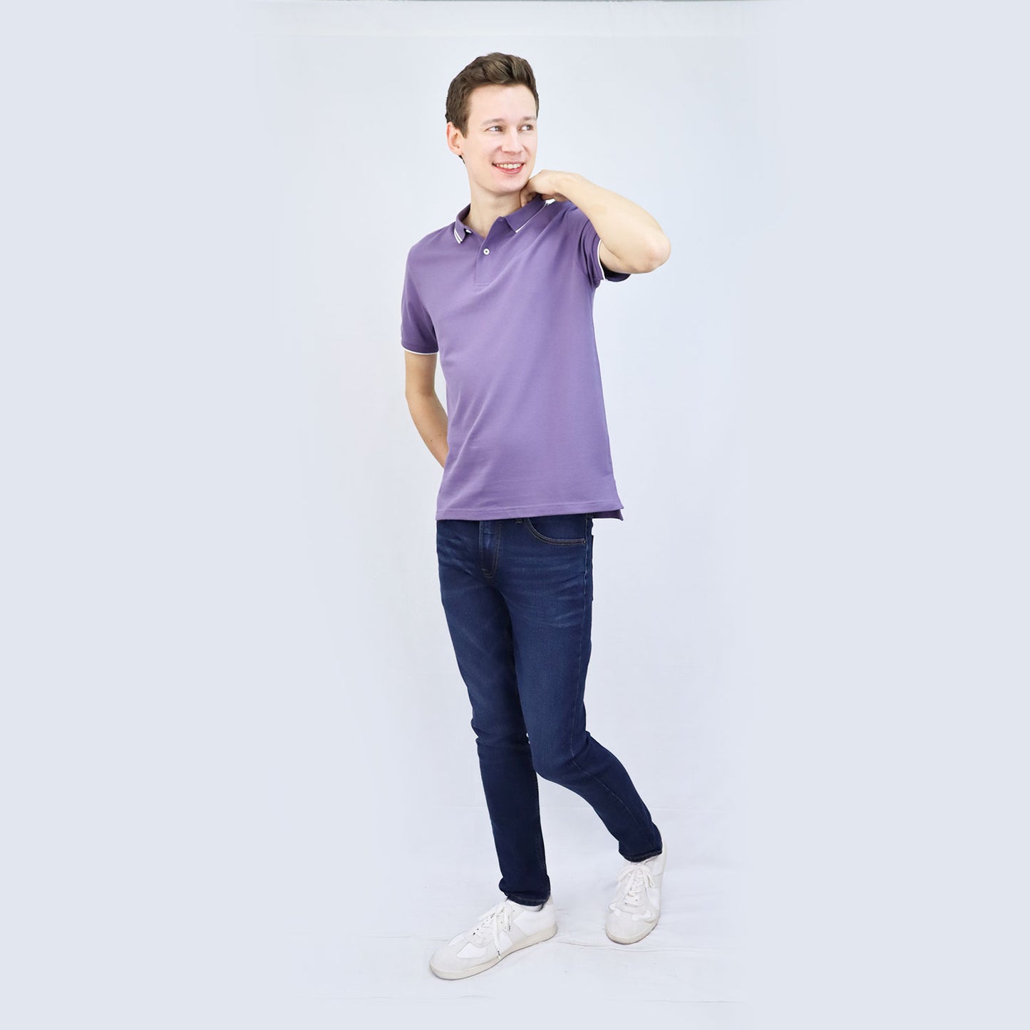Men's Cotton Lycra Pique Slim Fit Polo