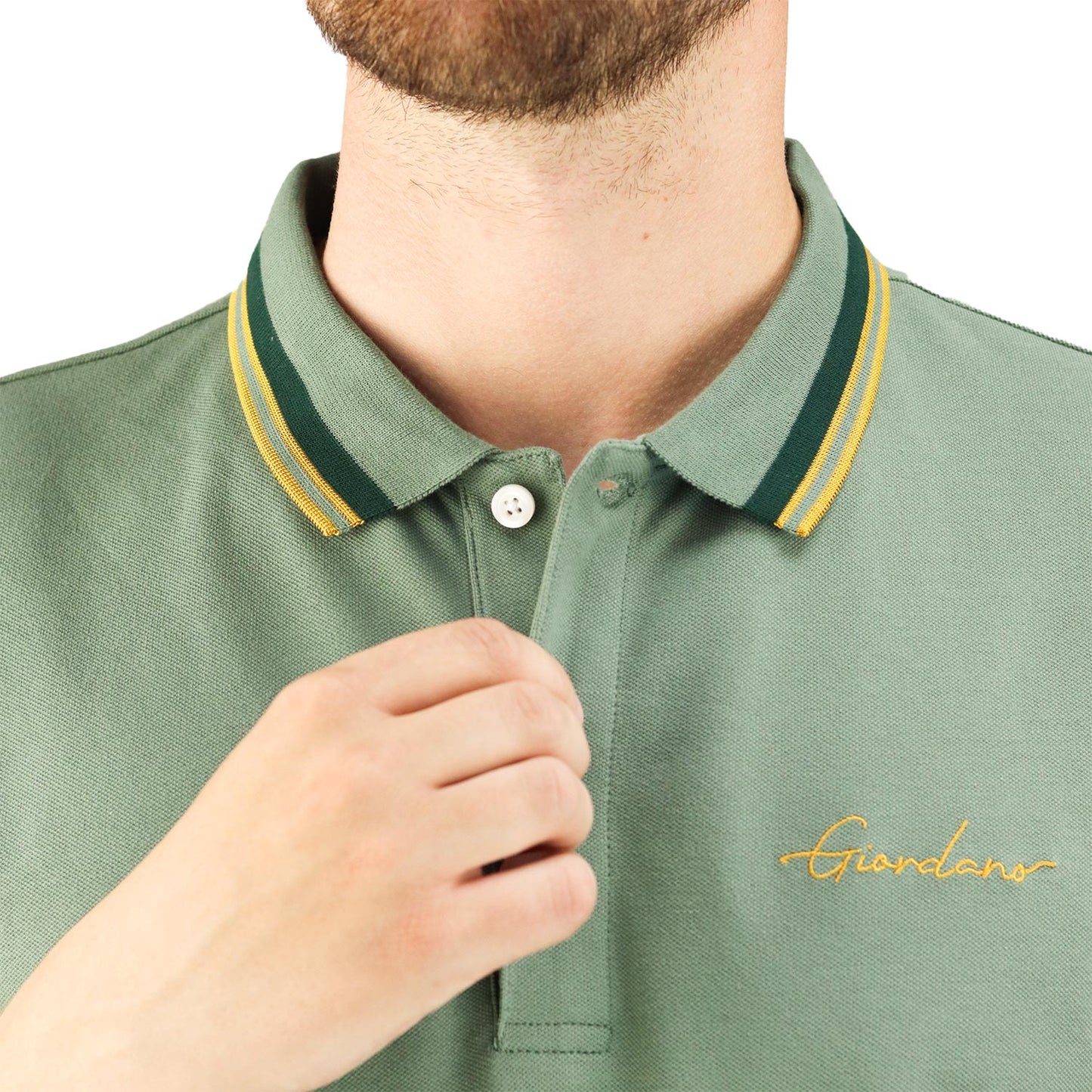 Men's Slim Fit Cotton Polo Shirt With Sailboat Embroidery