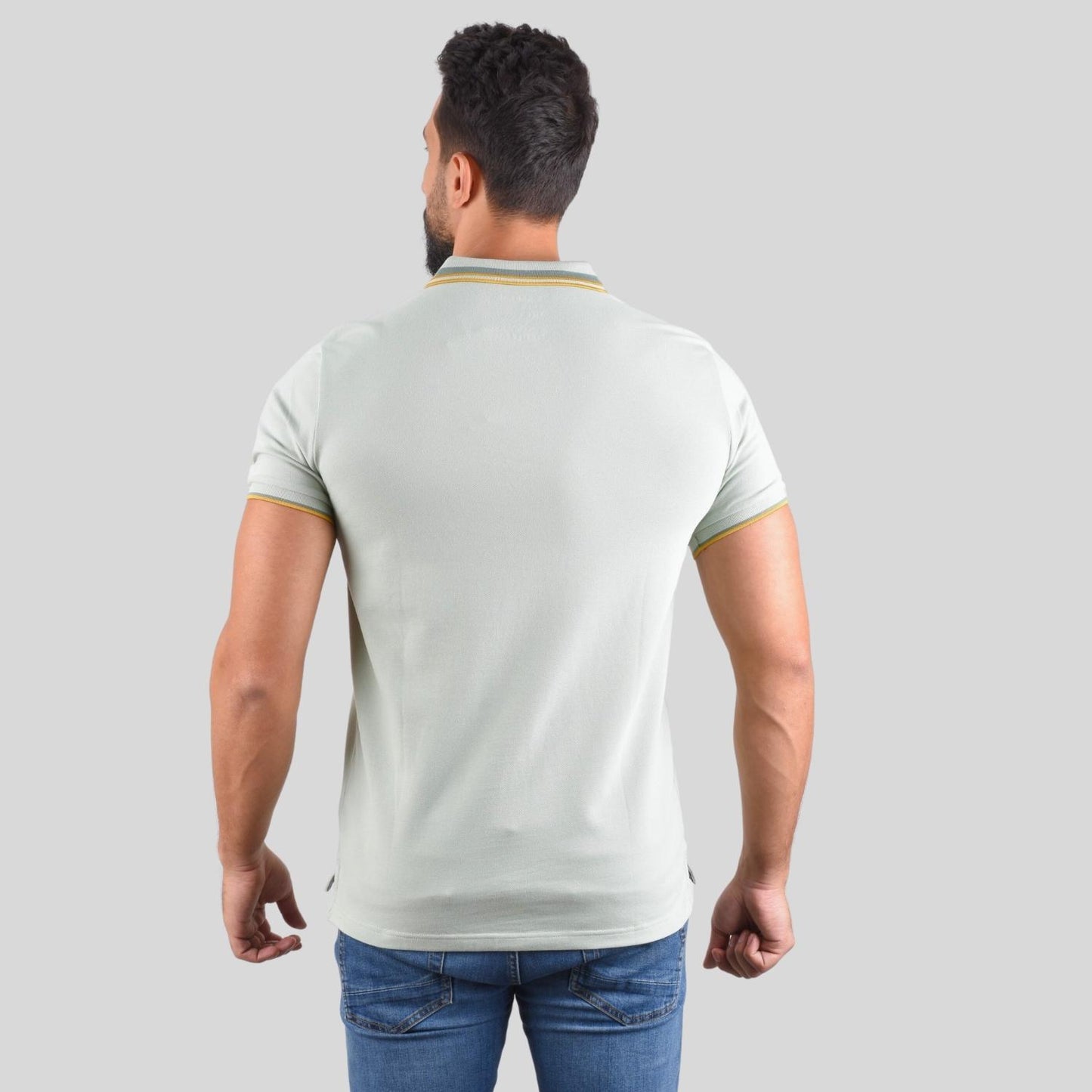 Men's Slim Fit Cotton Polo Shirt With Sailboat Embroidery