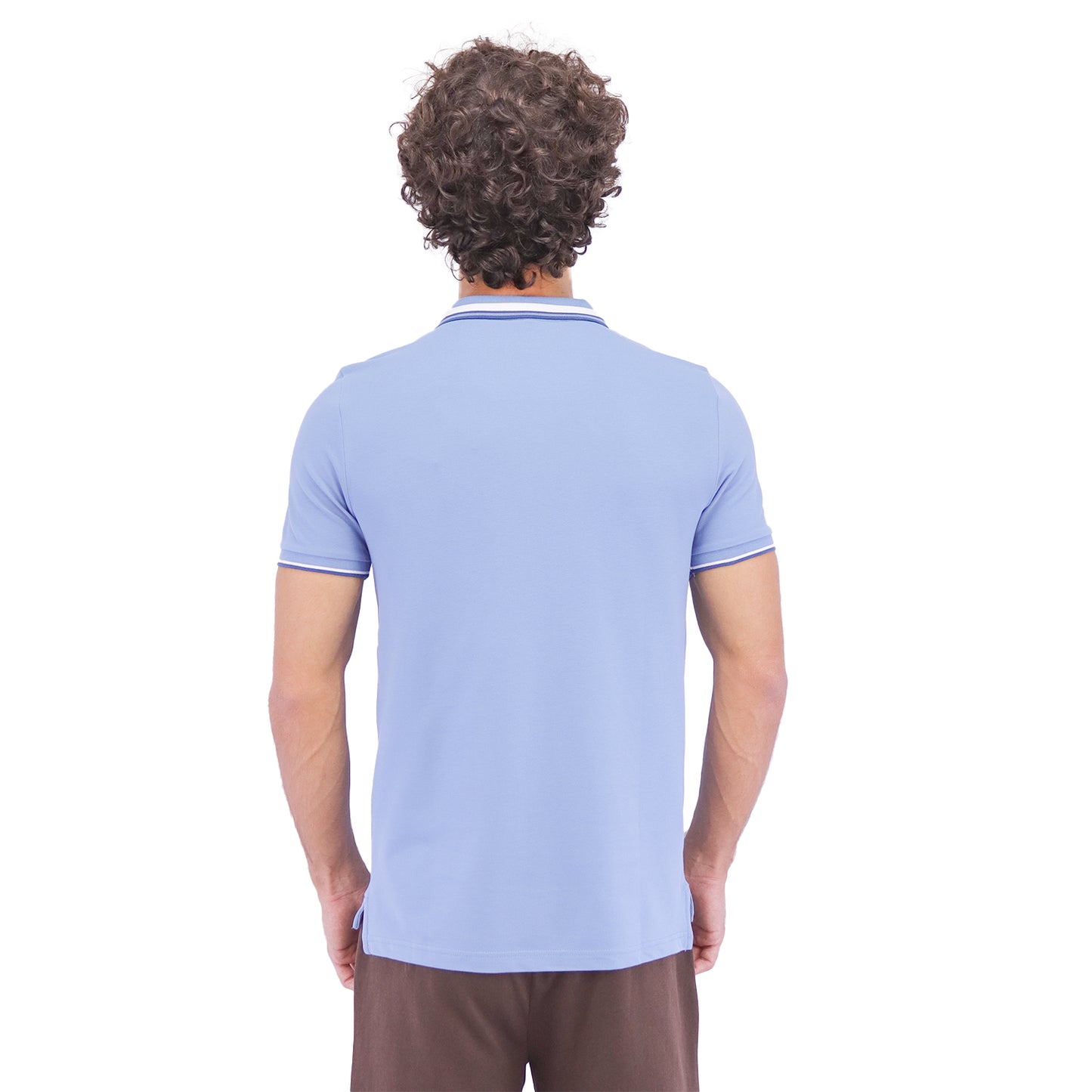 Men's Slim Fit Cotton Polo Shirt With Sailboat Embroidery