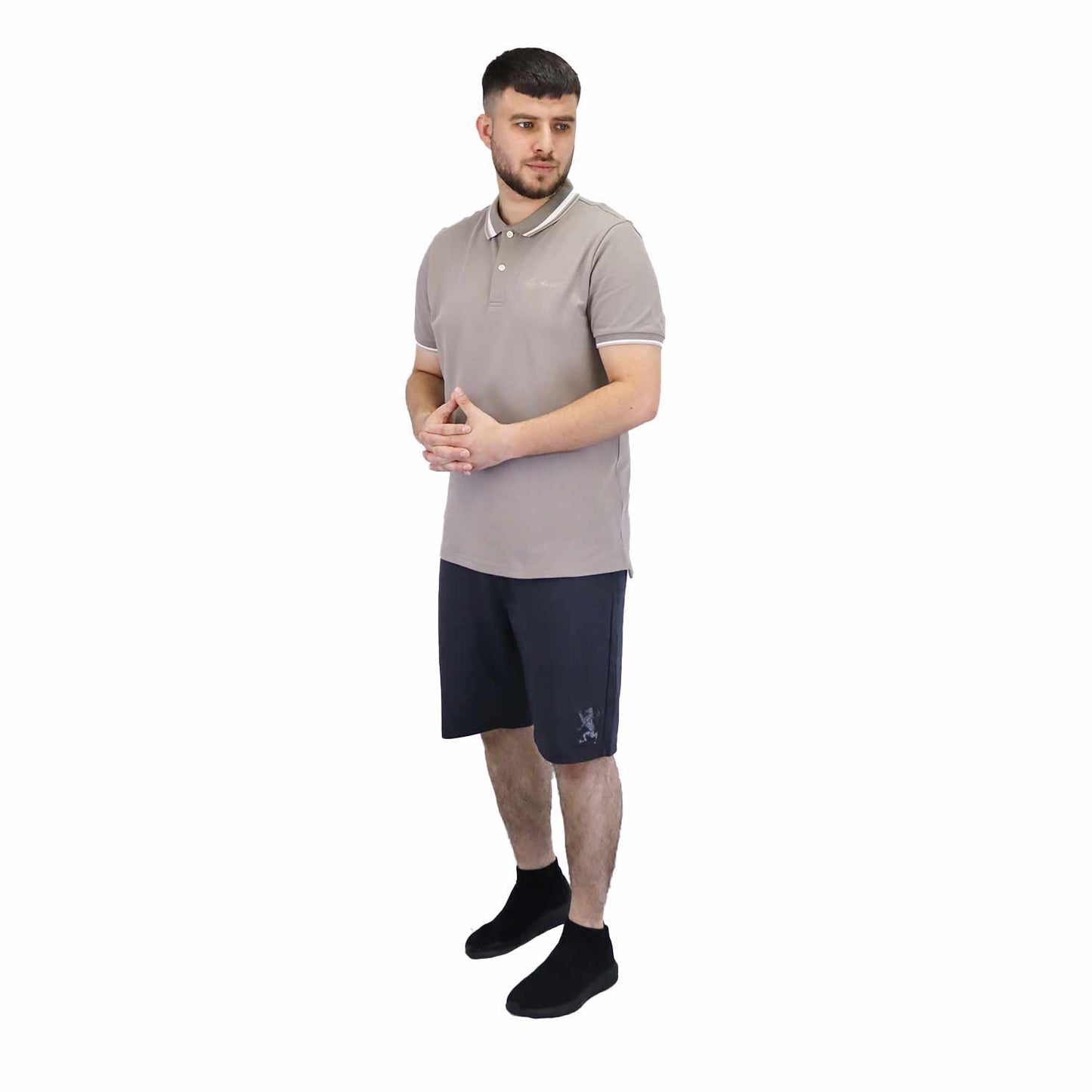 Men's Slim Fit Cotton Polo Shirt With Sailboat Embroidery