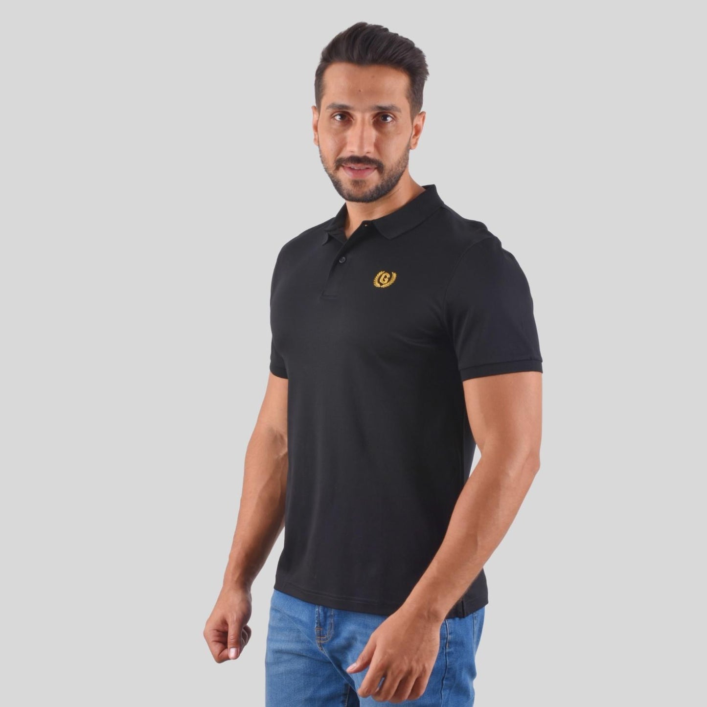 Giordano Men's Liquid Touch Polo: Slim Fit Comfort & Lasting Color-Black