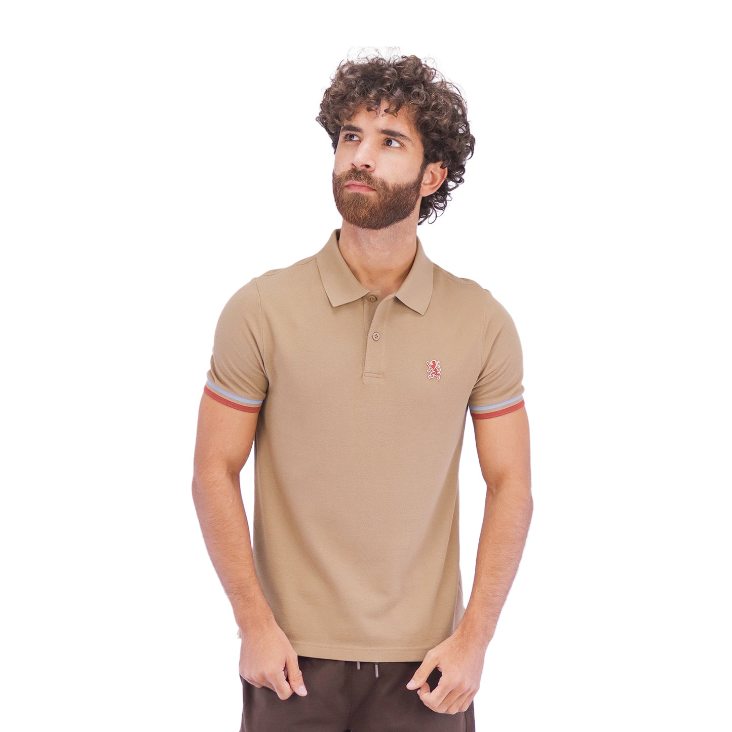 Giordano Men's Performance Polo-Brown