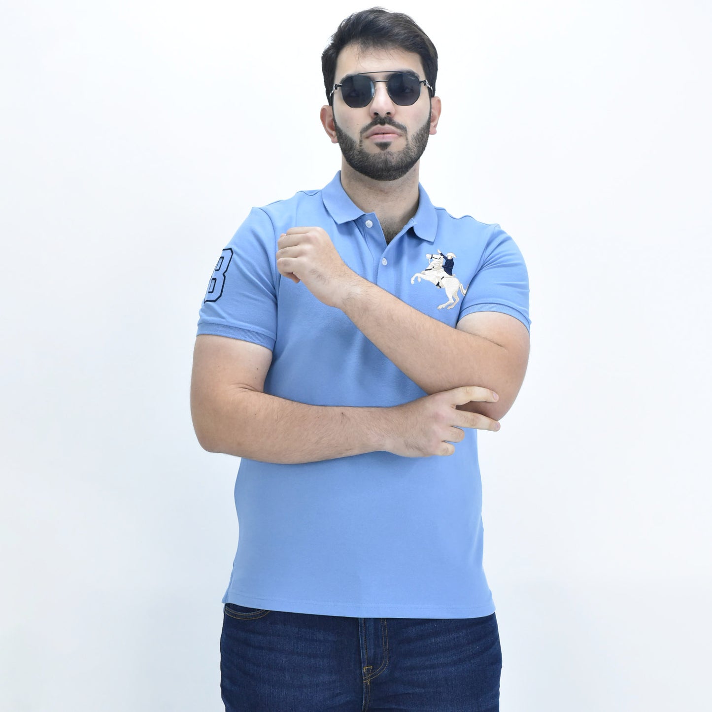 Giordano Men's Napoleon Polo-Blue