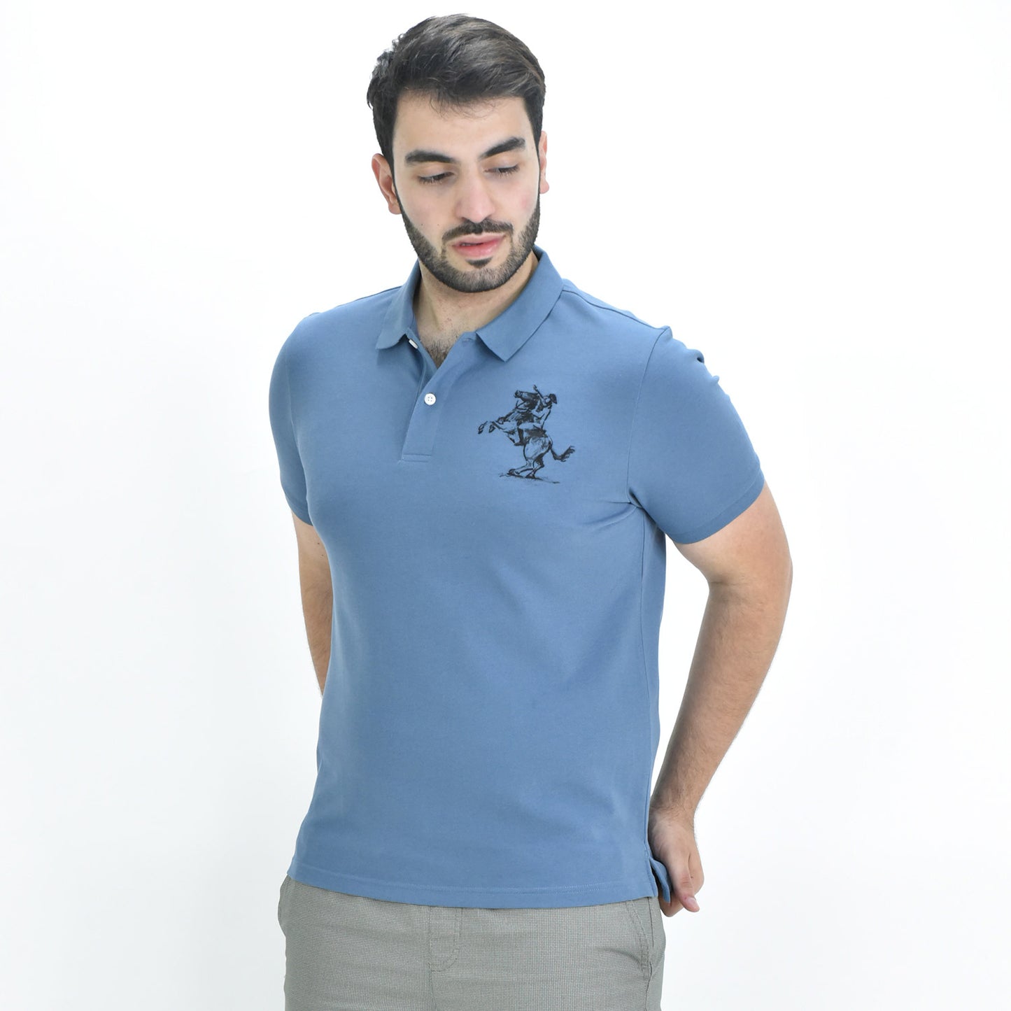 Giordano Men's Napoleon Polo-Blue
