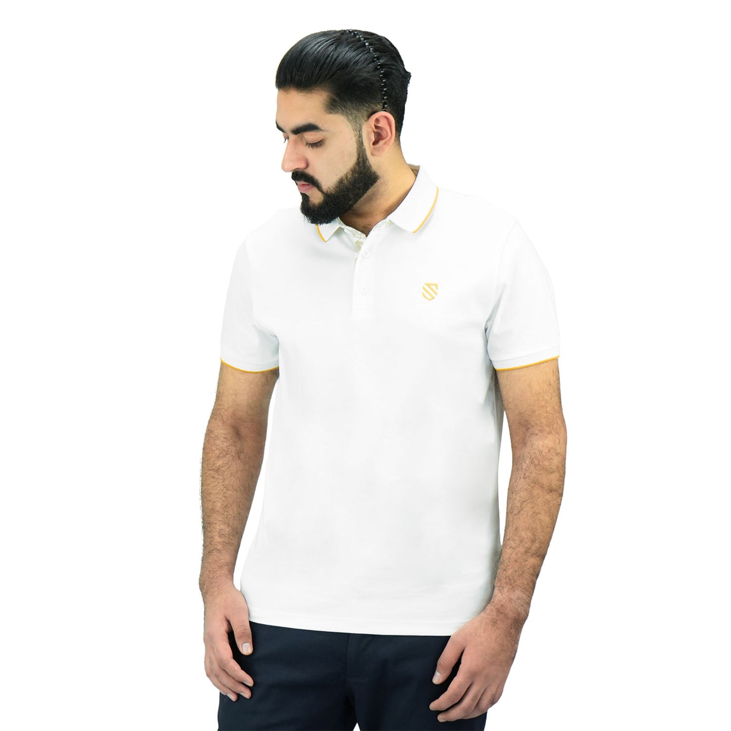 Giordano Men's Embroidered Polo-White
