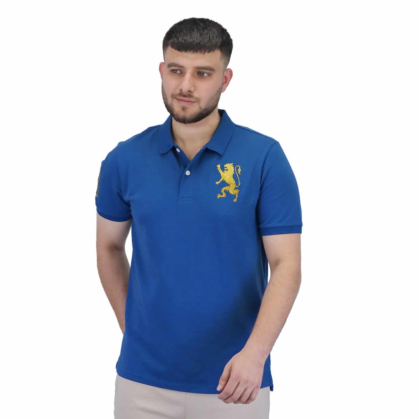 Giordano Men's Lion Polo-Blue