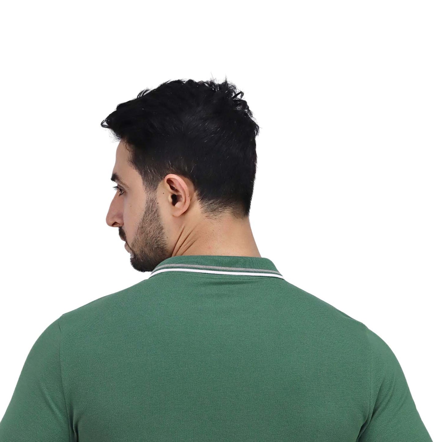 Men's Pique Flat Knit Collar Short Sleeve Thematic Slim Fit Embroidery Bold Polo