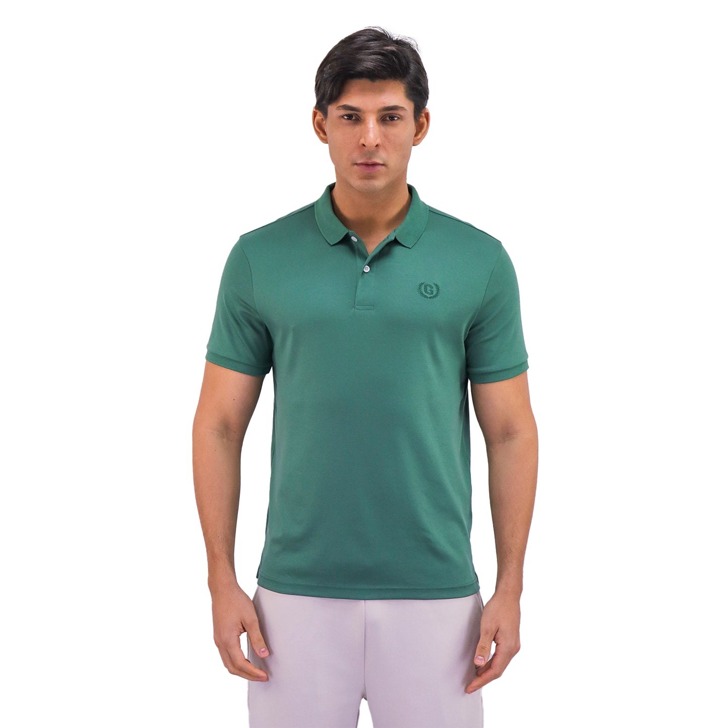 Giordano Men's Cotton Solid Polo-Green