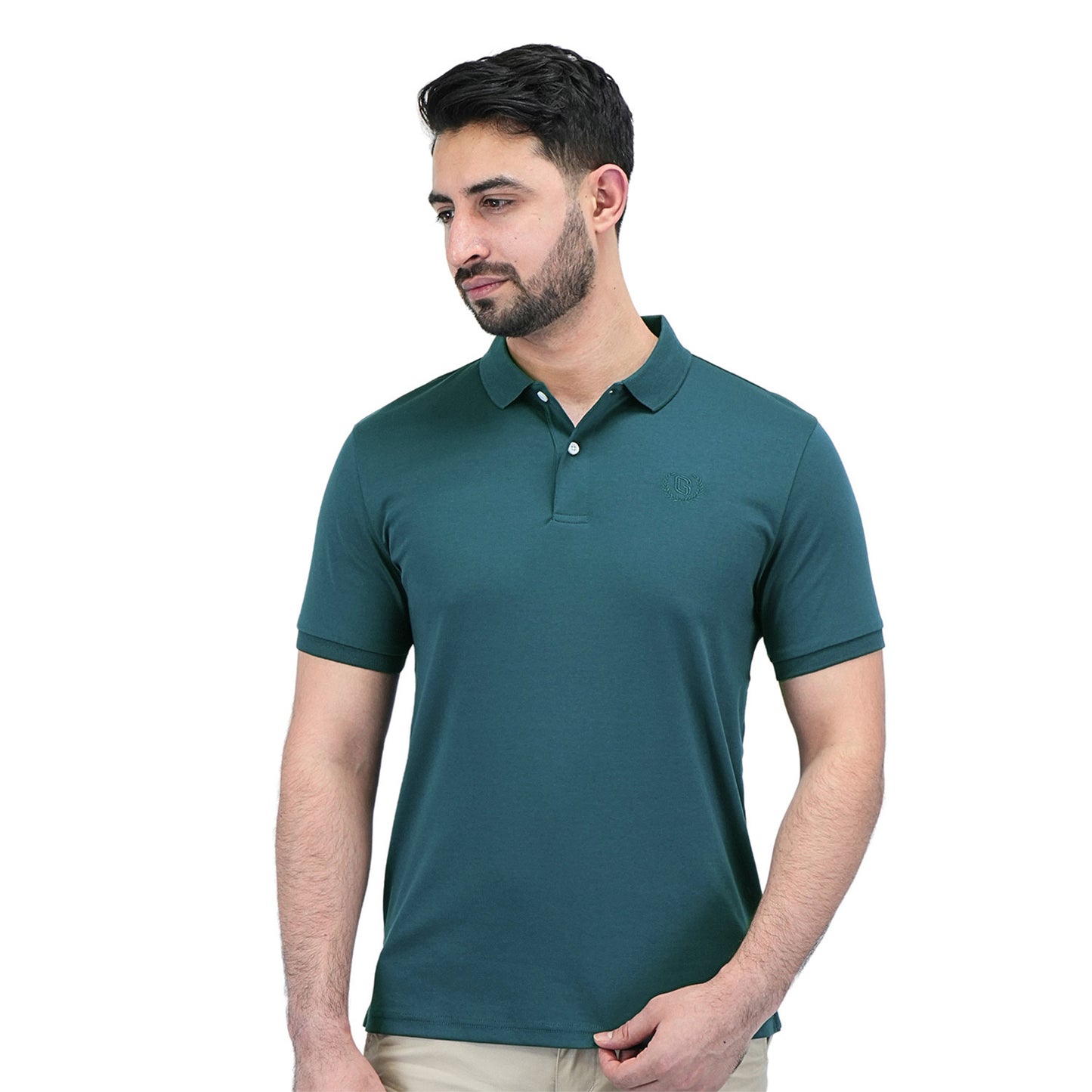 Giordano Men's Cotton Solid Polo-Green
