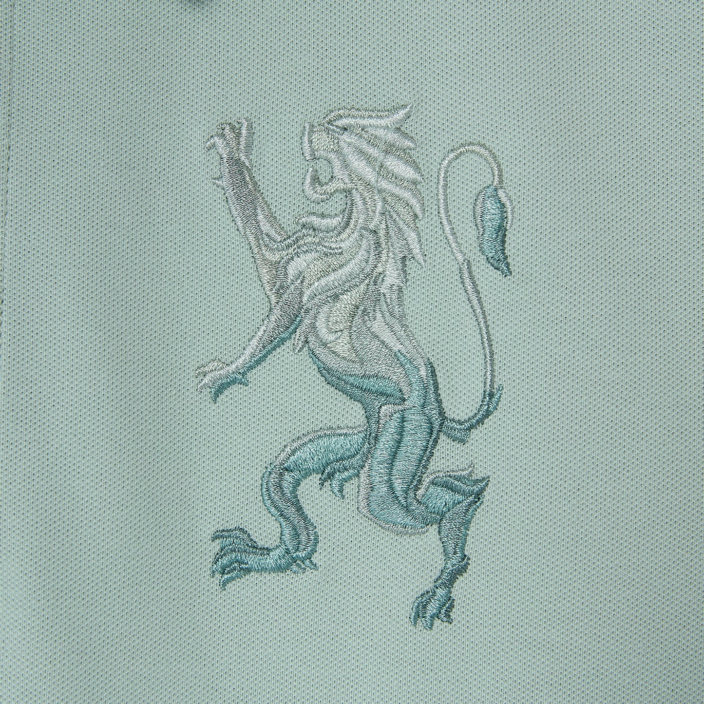 Men's 3D Lion Polo: Slim Fit, Bold Embroidery, Premium Pique