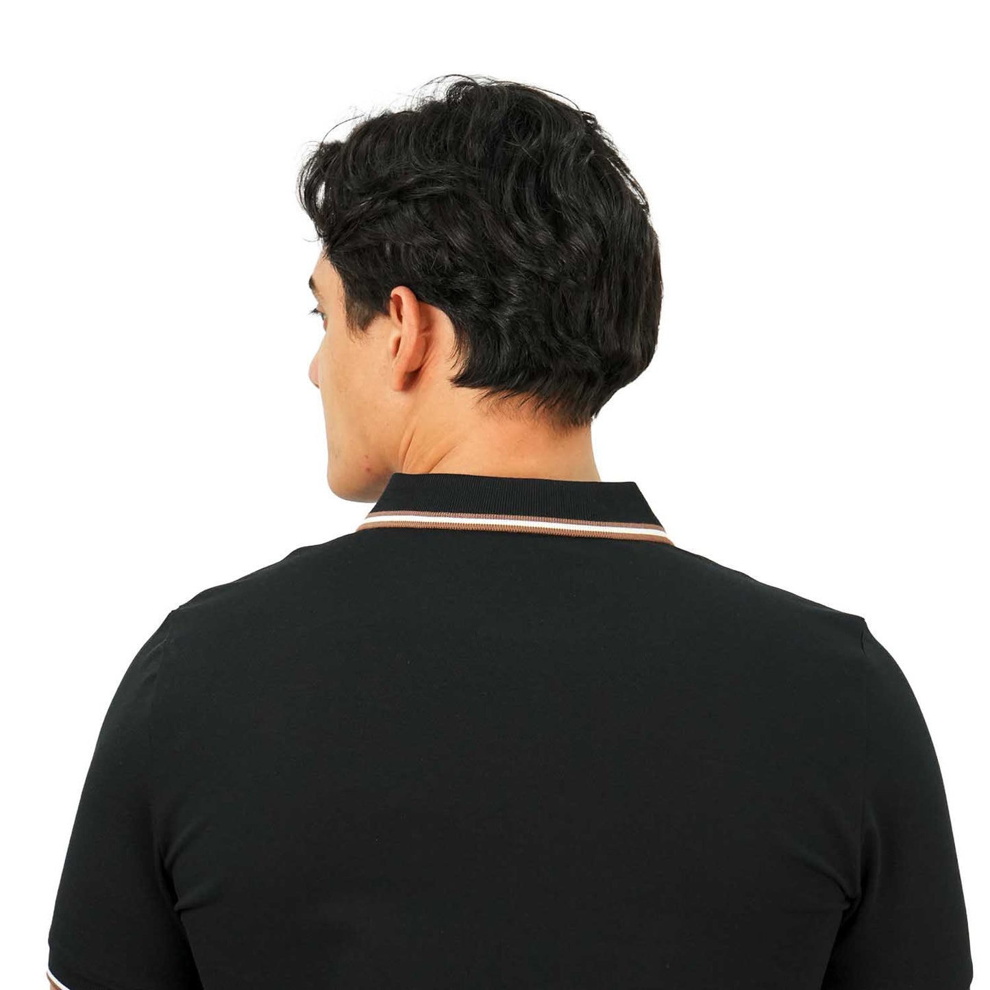 Men's Cotton Lycra Pique Polo - Slim Fit, Eagle Embroidery
