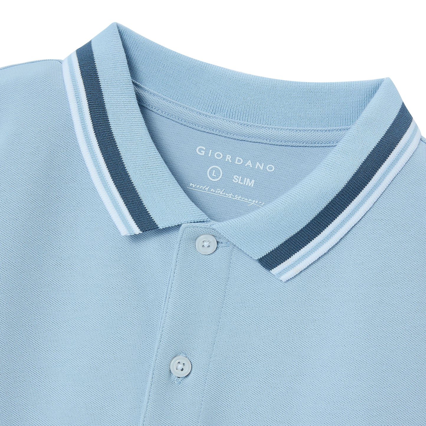 Men's Cotton Lycra Pique Polo - Slim Fit, Eagle Embroidery
