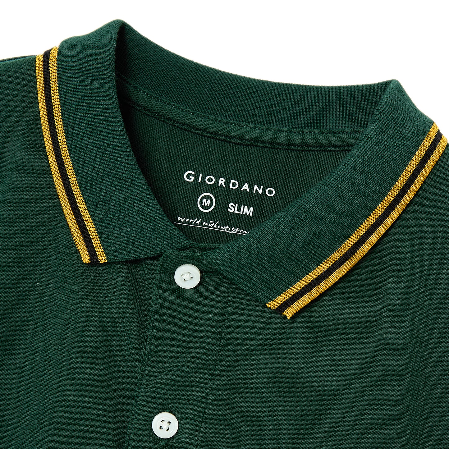 Men's Cotton Lycra Pique Polo - Slim Fit, Eagle Embroidery