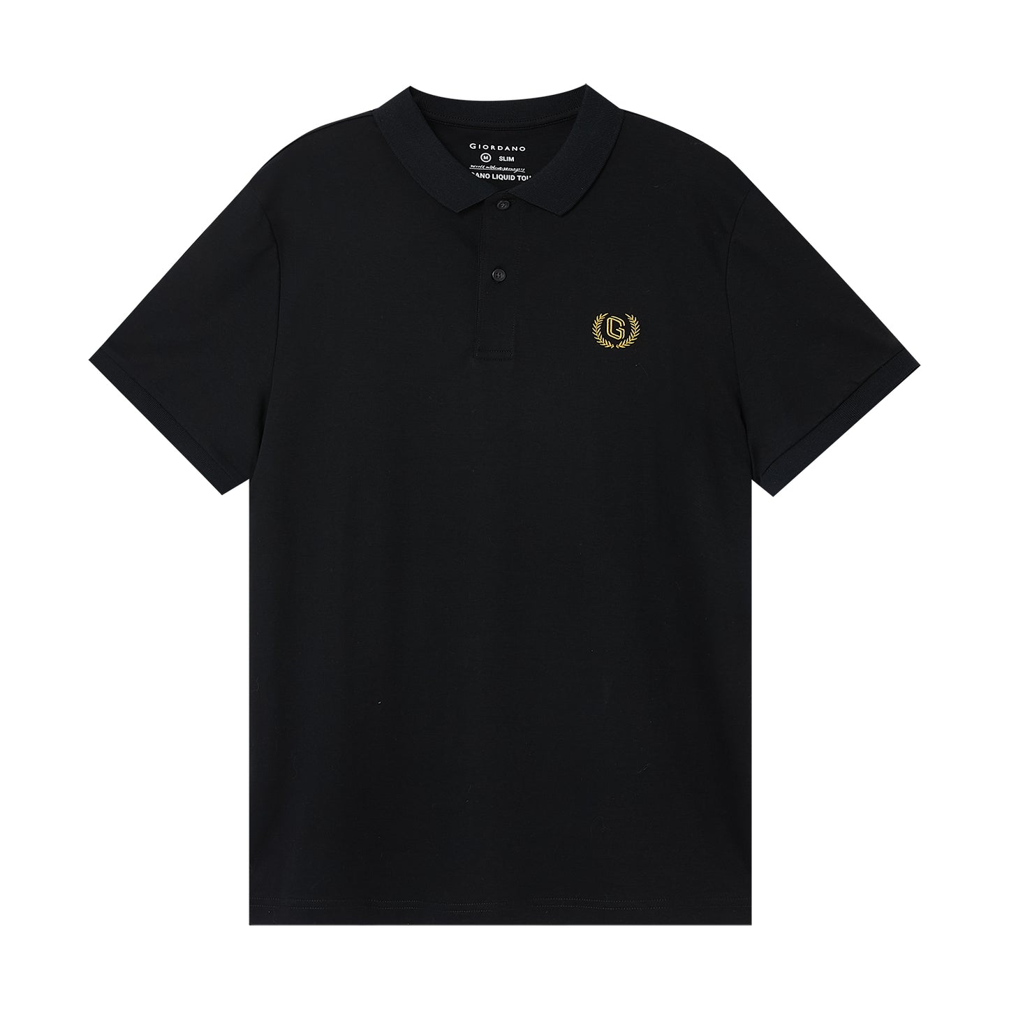 Giordano Men's Slim Fit Liquid Touch Polo-Black
