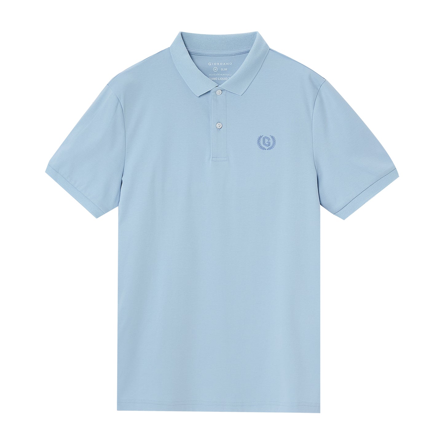 Giordano Men's Slim Fit Liquid Touch Polo-Blue