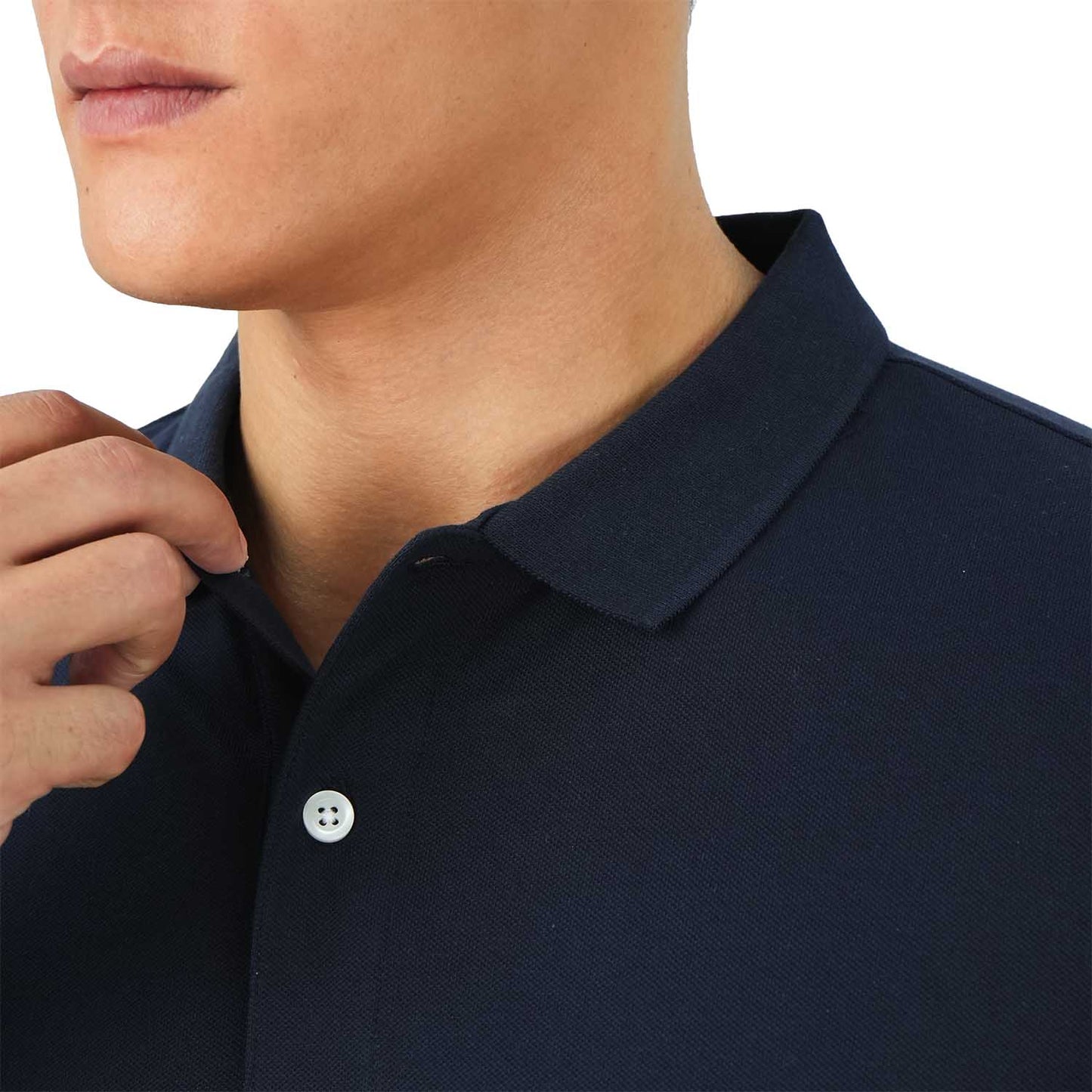 Men's Embroidered Bold Polo - Slim Fit, Cotton Lycra Pique