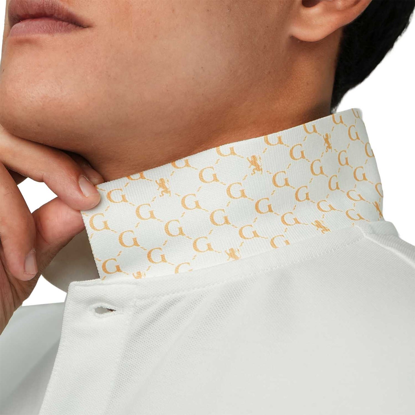 Men's Embroidered Bold Polo - Slim Fit, Cotton Lycra Pique