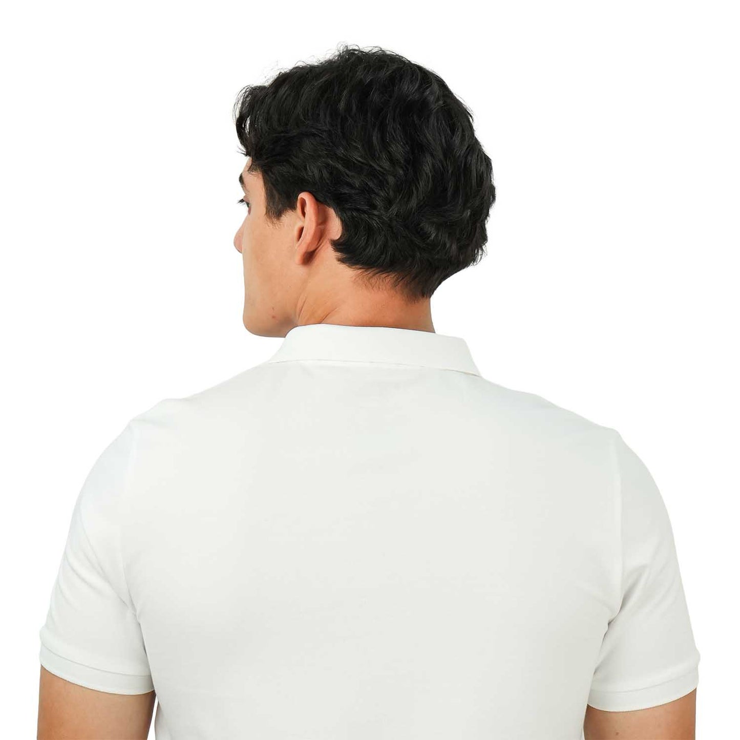 Men's Embroidered Bold Polo - Slim Fit, Cotton Lycra Pique