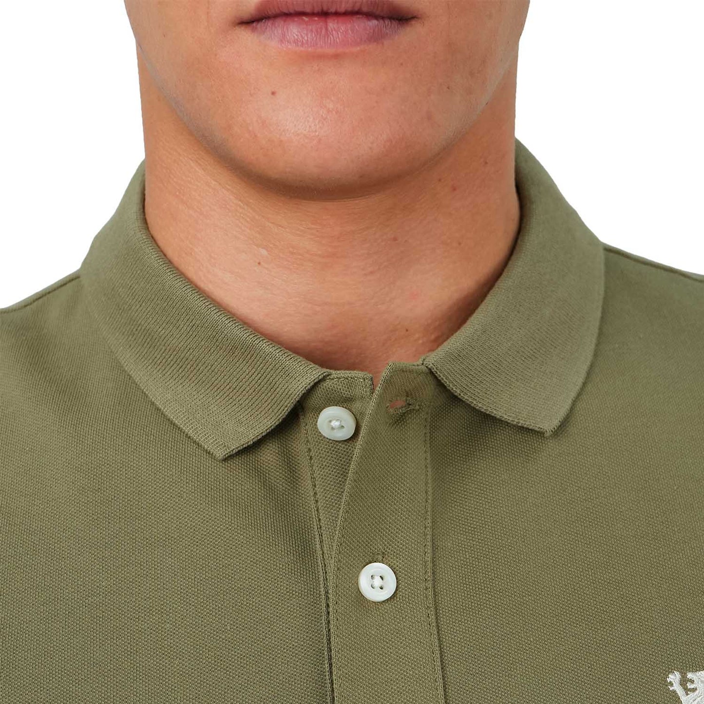 Men's Embroidered Bold Polo - Slim Fit, Cotton Lycra Pique