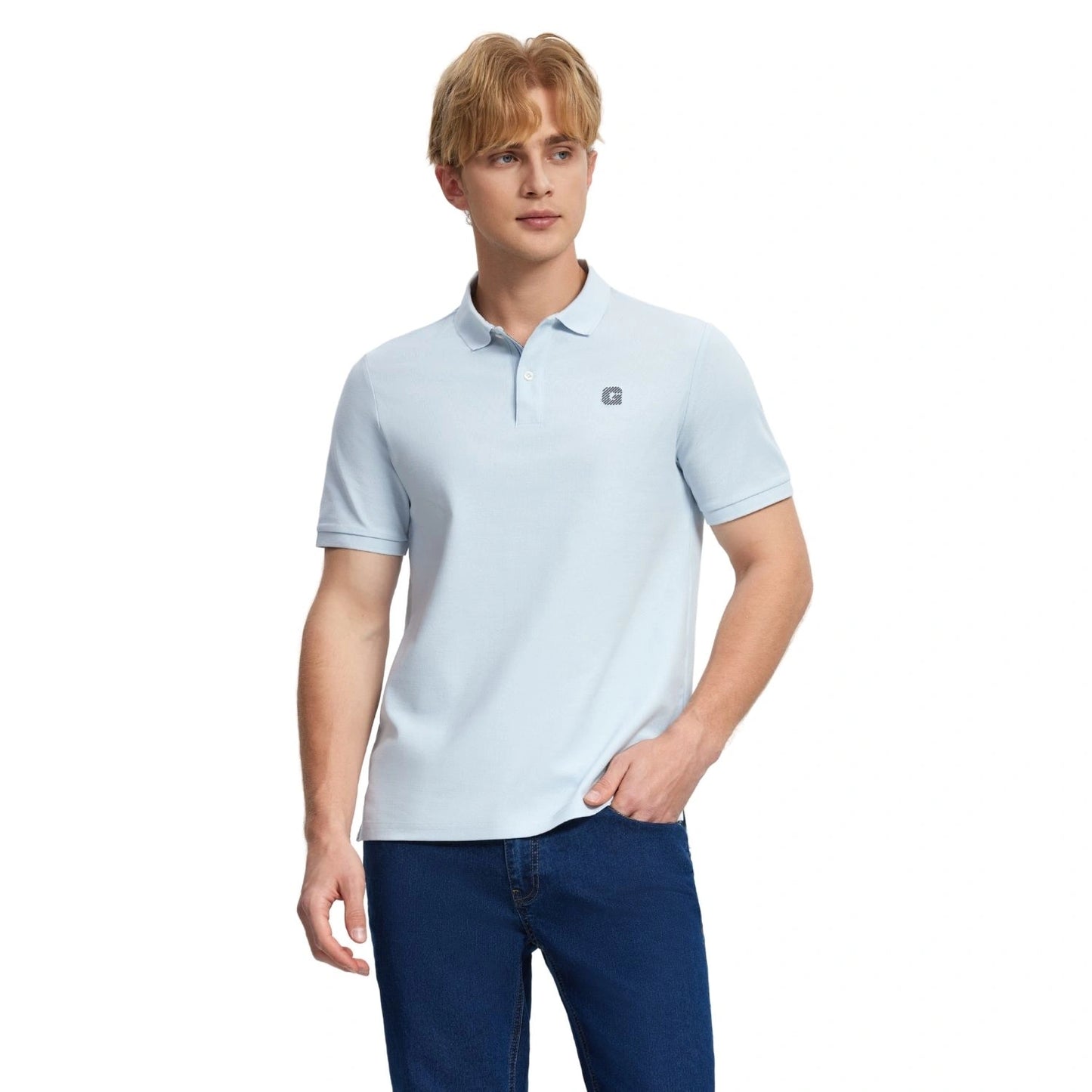 Men's Cotton Blend Pique Knit Short Sleeve Polo