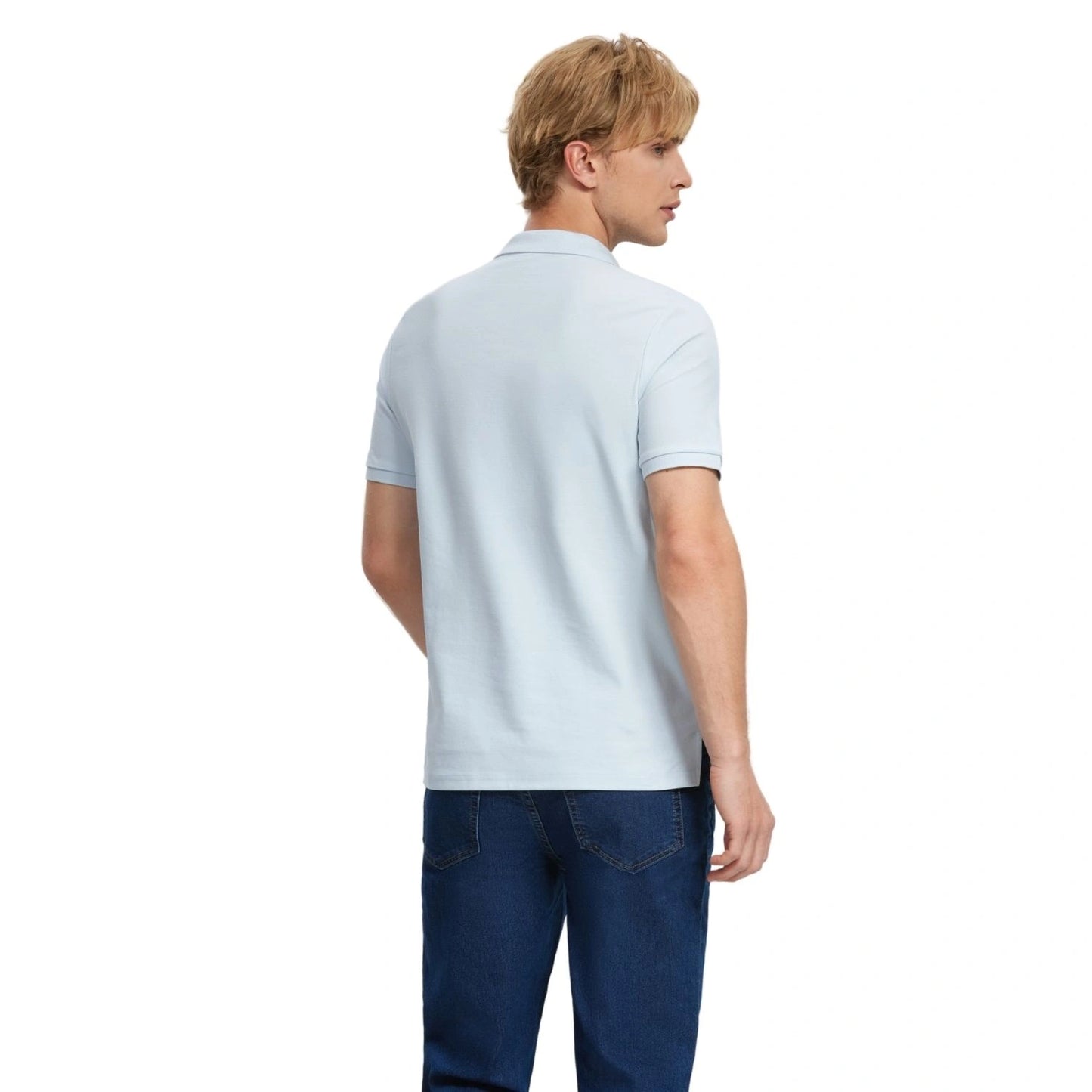 Men's Cotton Blend Pique Knit Short Sleeve Polo