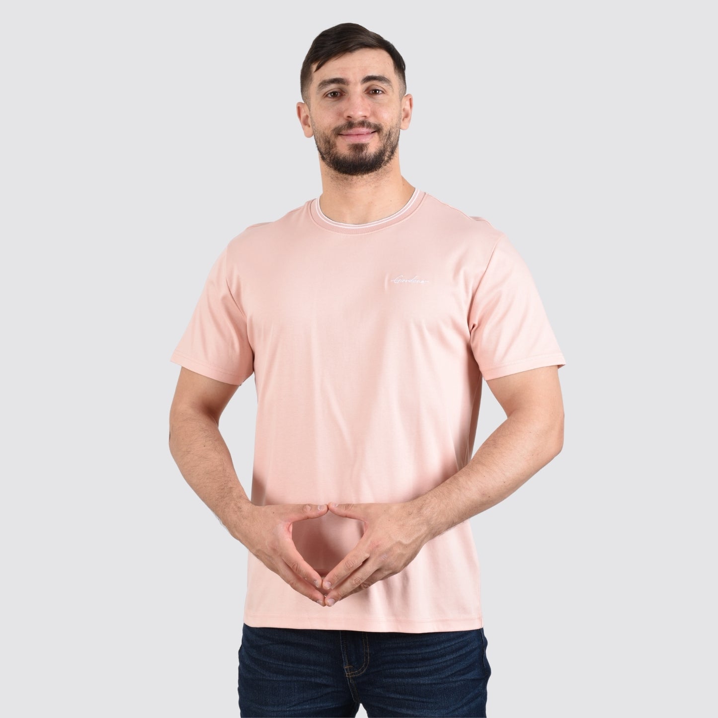 Giordano Men's Liquid Touch Signature Tee-Pink