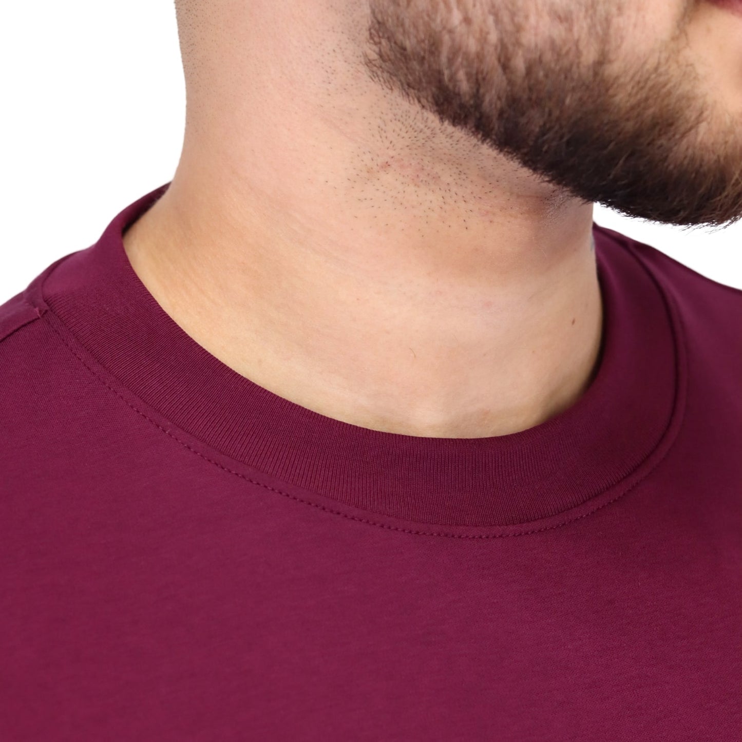 Men’S Interlock Crew Neck Long Sleeve Slim Fit Embroidery Liquid Touch Smart Collar Tees