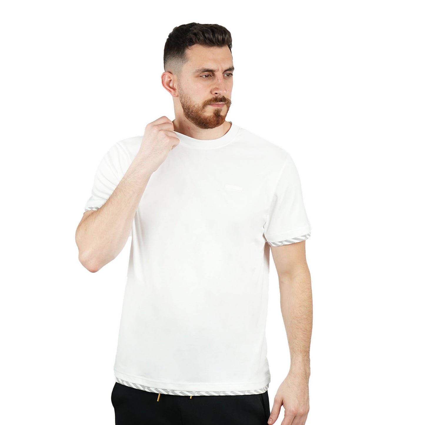 Giordano Giordano Men's Slim Fit Cotton Tee - Liquid Touch Comfort-White