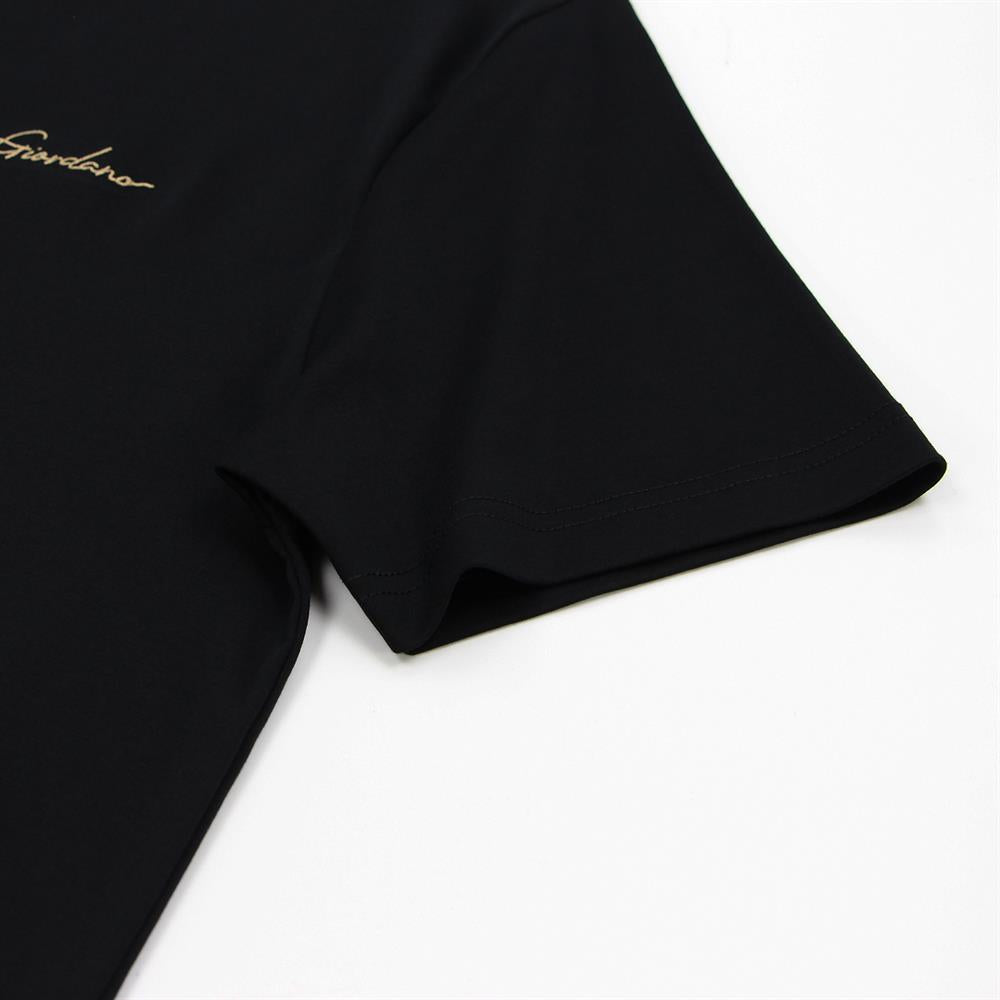 Men's Slim Fit Cotton Interlock Tee | Embroidered Tee