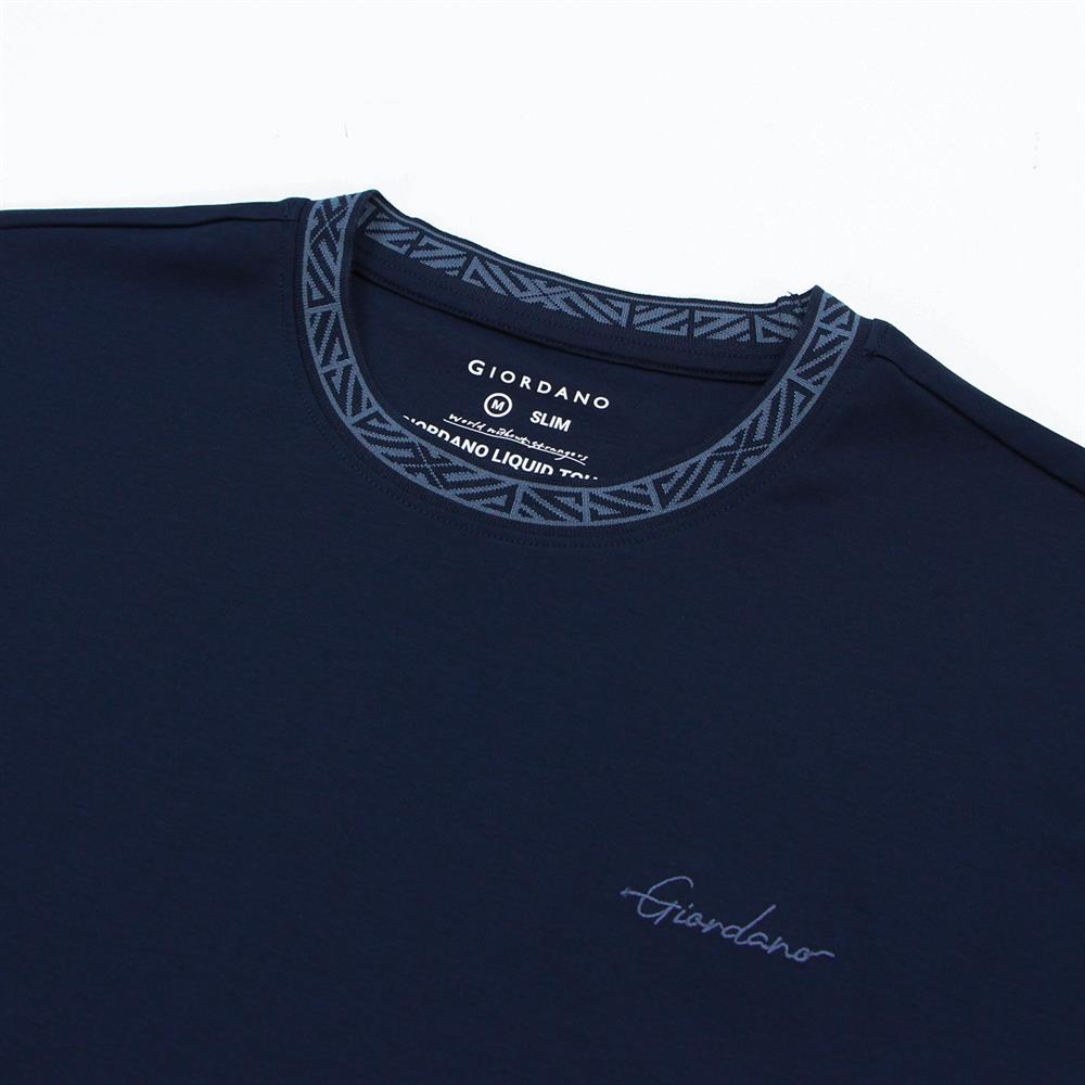 Men's Slim Fit Cotton Interlock Tee | Embroidered Tee