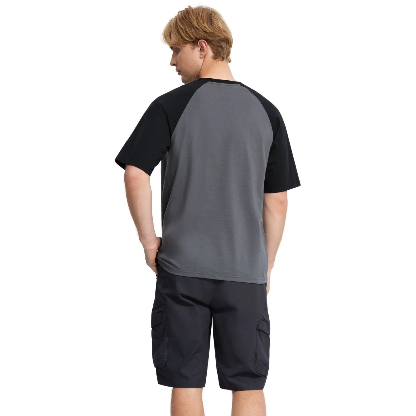 Men's Cotton Blend Raglan Sleeve Print Tee