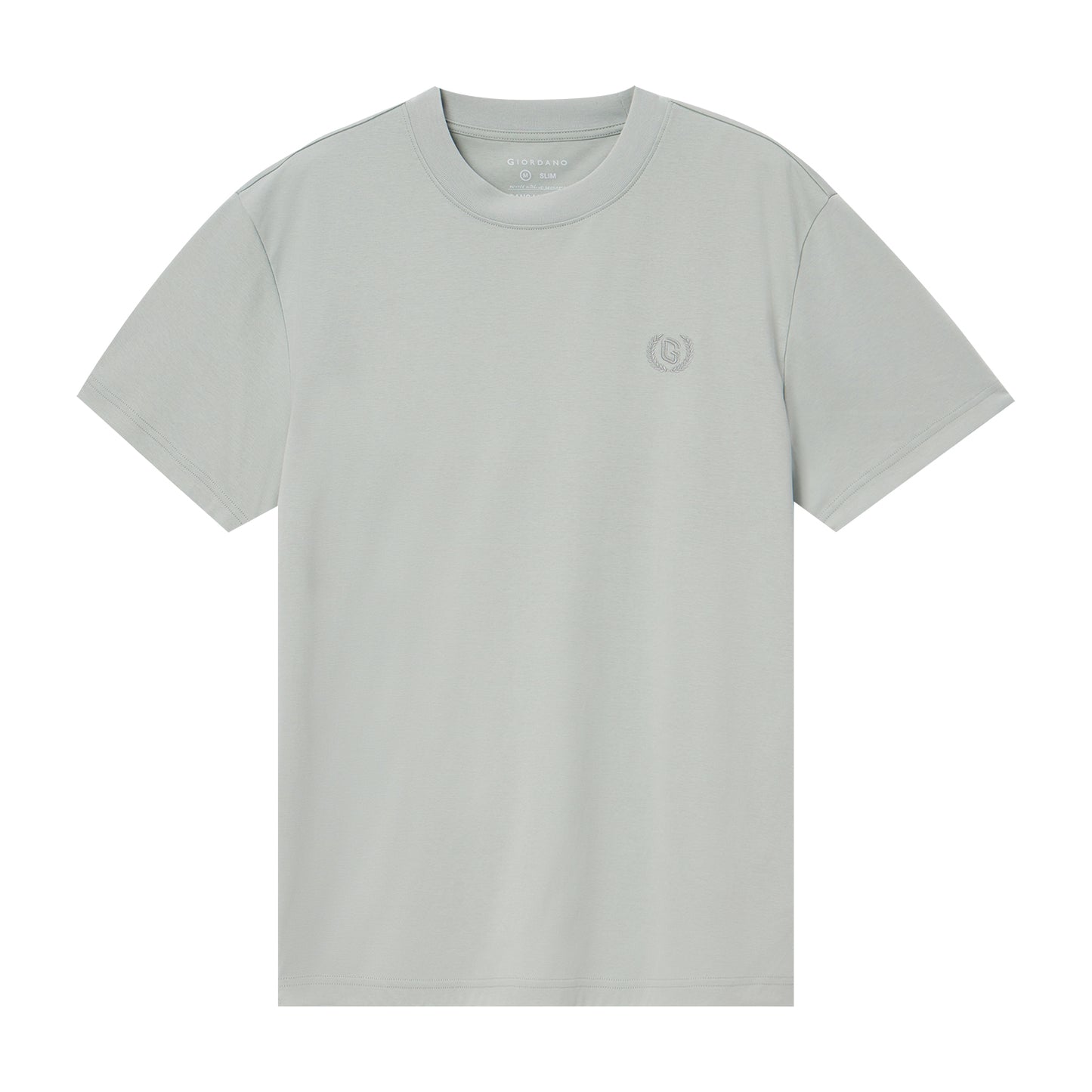 Giordano Men's Slim Fit Liquid Touch Smart Collar Tee-Green
