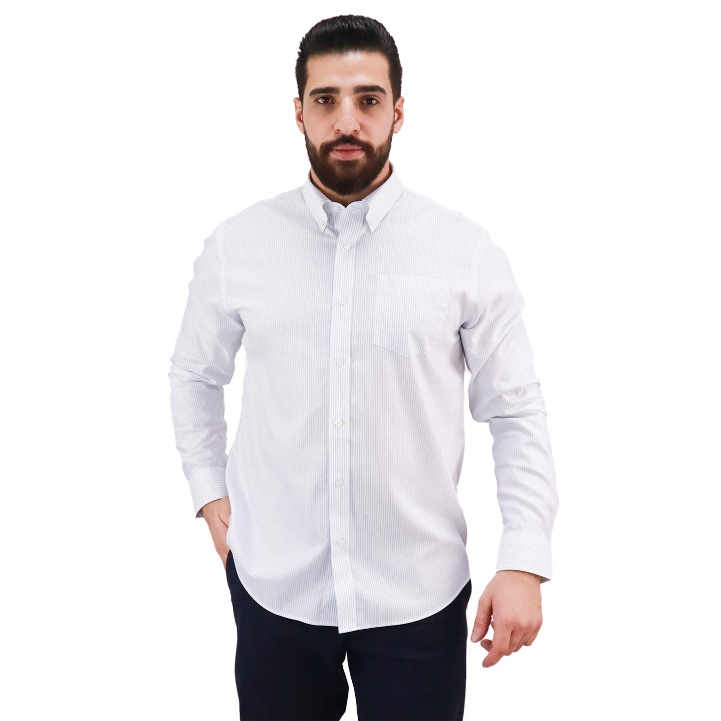 Men's Wrinkle Free Cotton Shirt: Comfort & Style