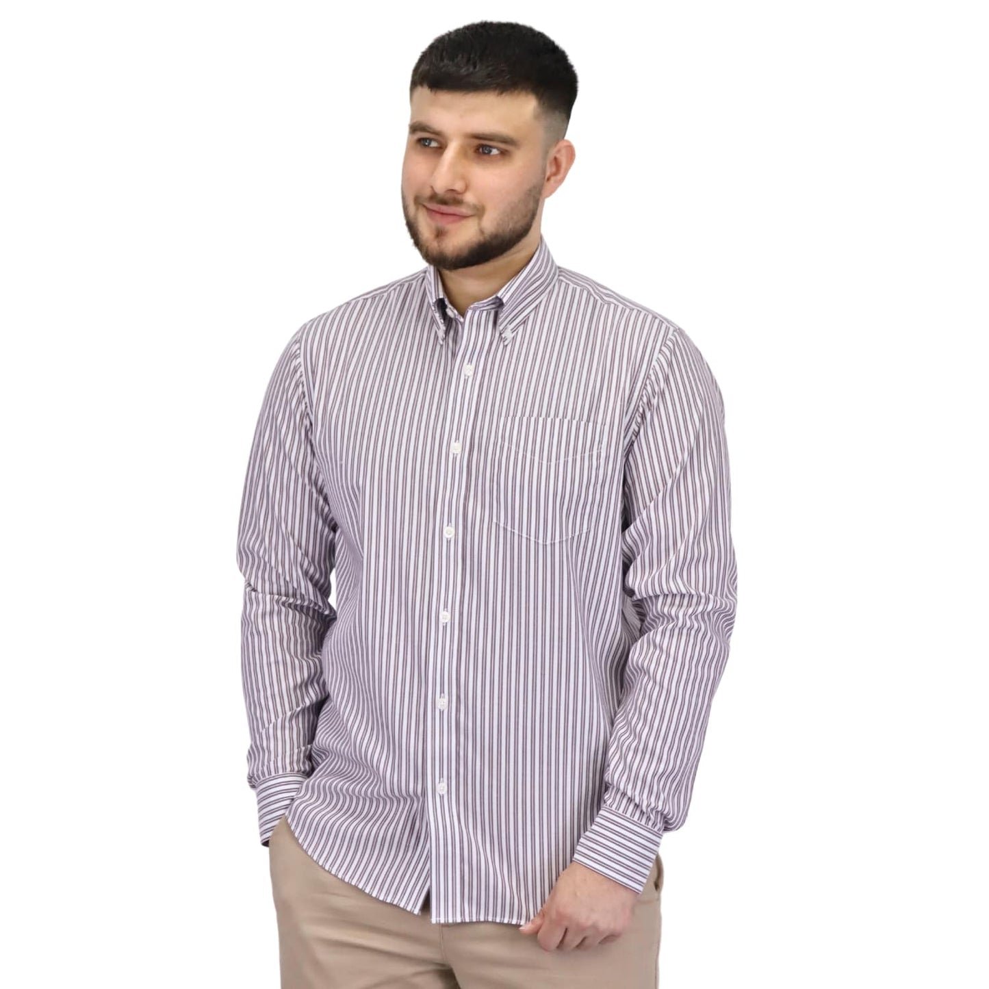 Giordano Men's Wrinkle Free Cotton Shirt: Comfort & Style-Multicolor
