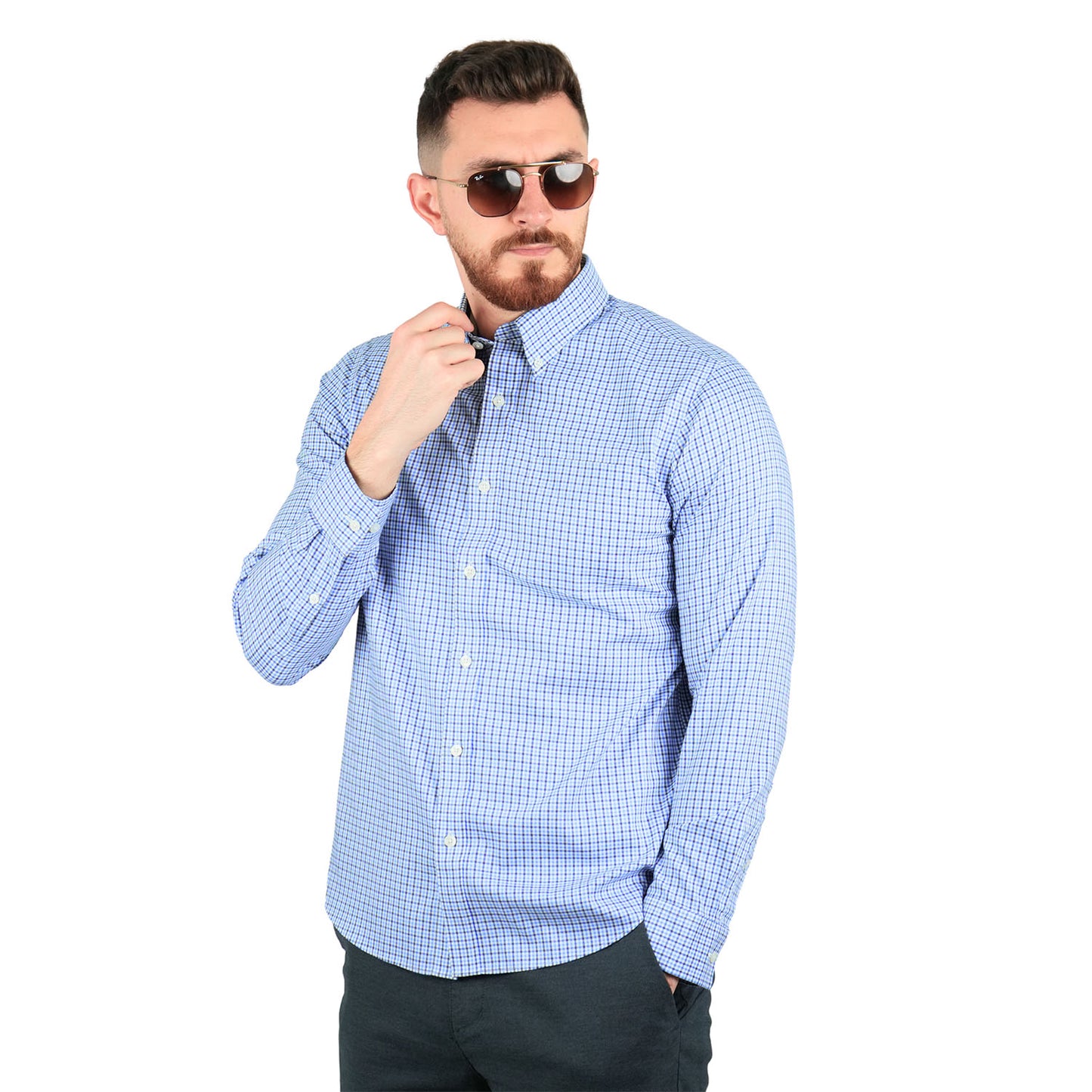 Giordano Men's Wrinkle Free Cotton Shirt: Comfort & Style-Multicolor