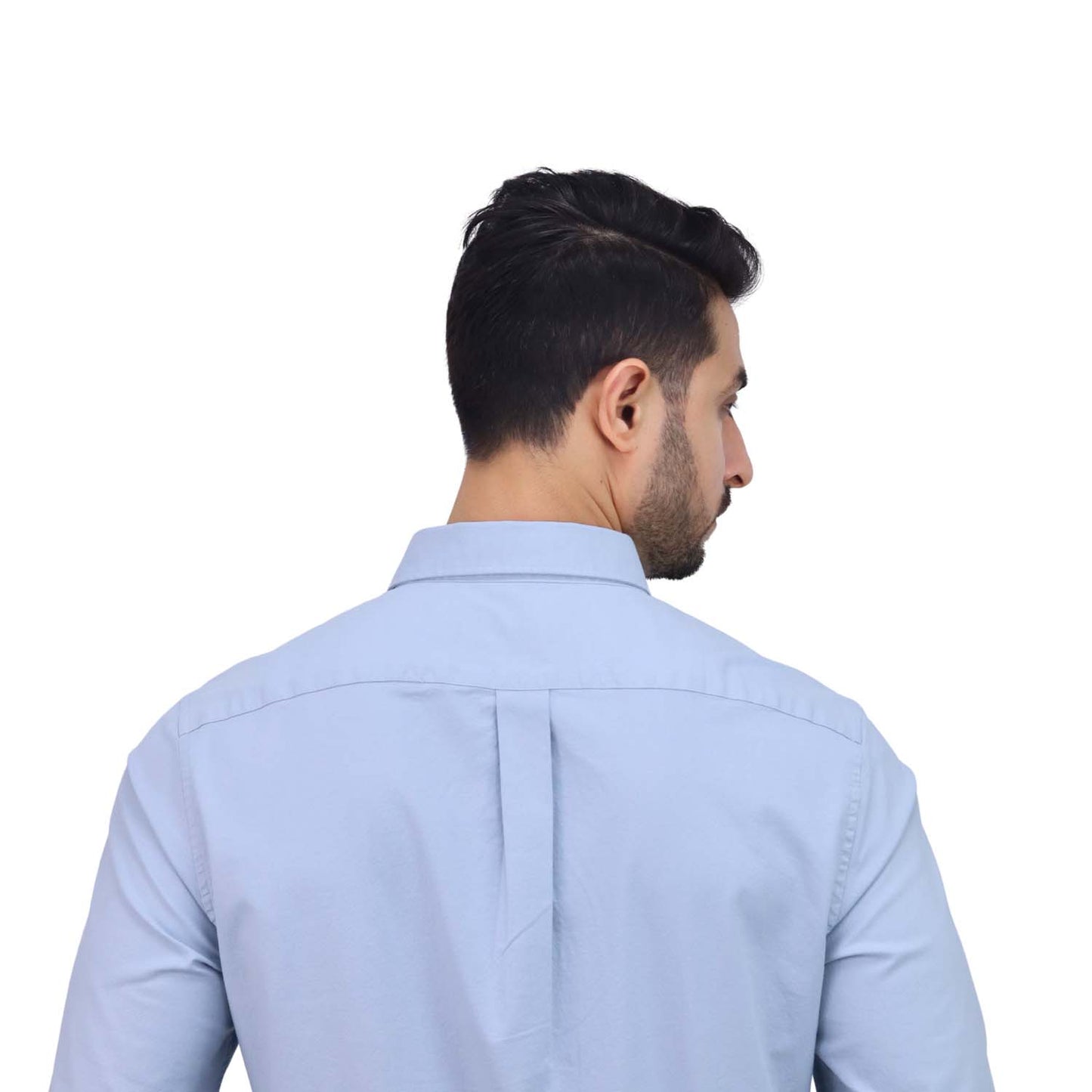 Men’S Cotton Spandex Oxford Slim Fit Embroidery Shirt
