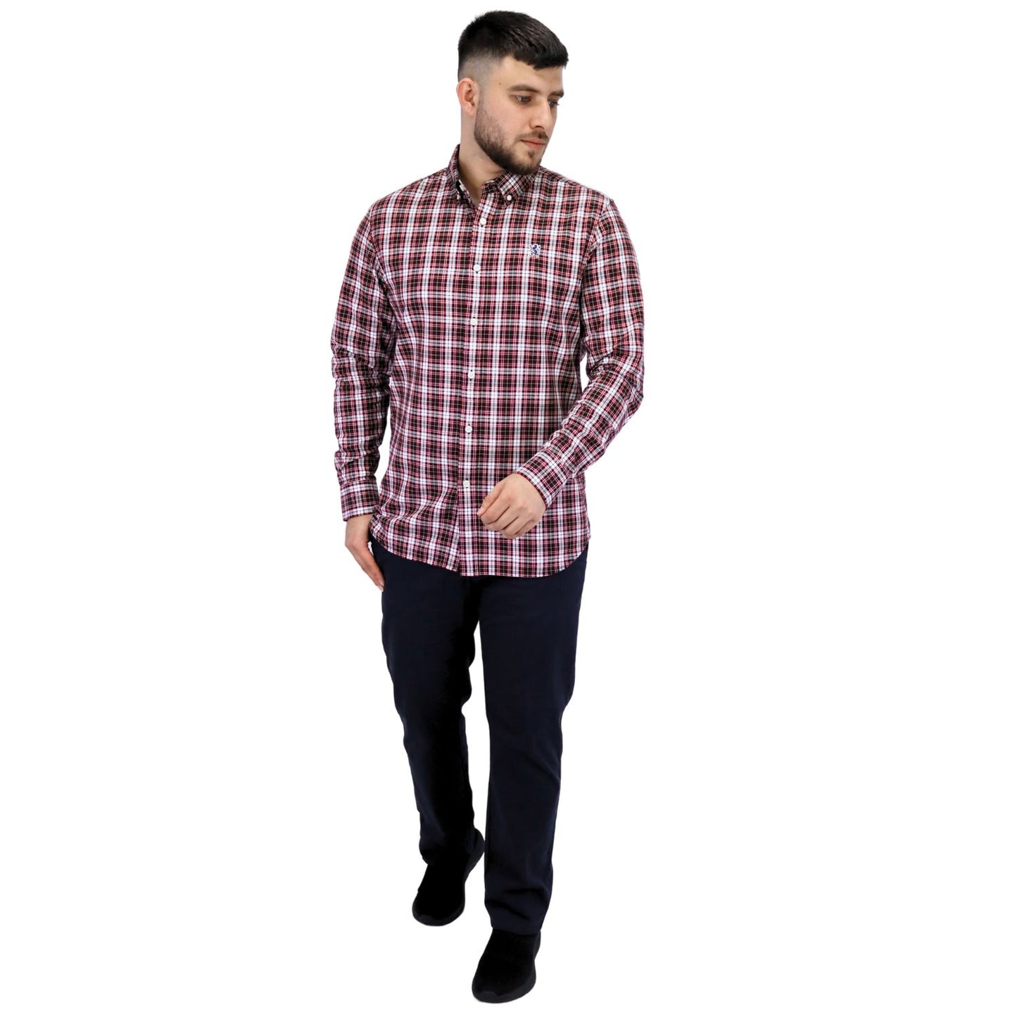 Men's Cotton Oxford Full Opening Long Sleeve Slim Fit Shirt