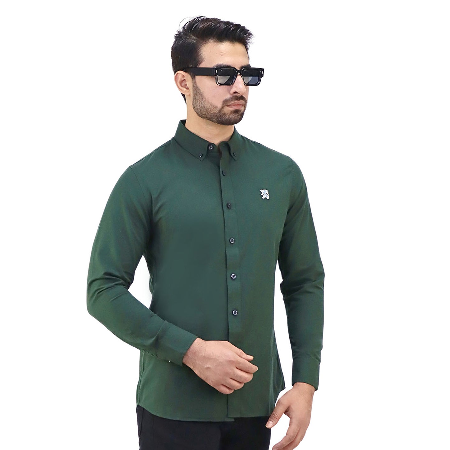 Men's Cotton Oxford Full Opening Long Sleeve Slim Fit Shirt