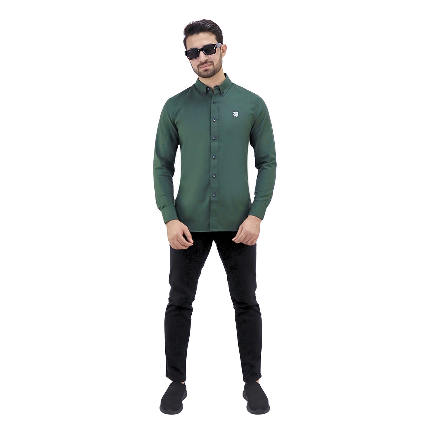 Men's Cotton Oxford Full Opening Long Sleeve Slim Fit Shirt