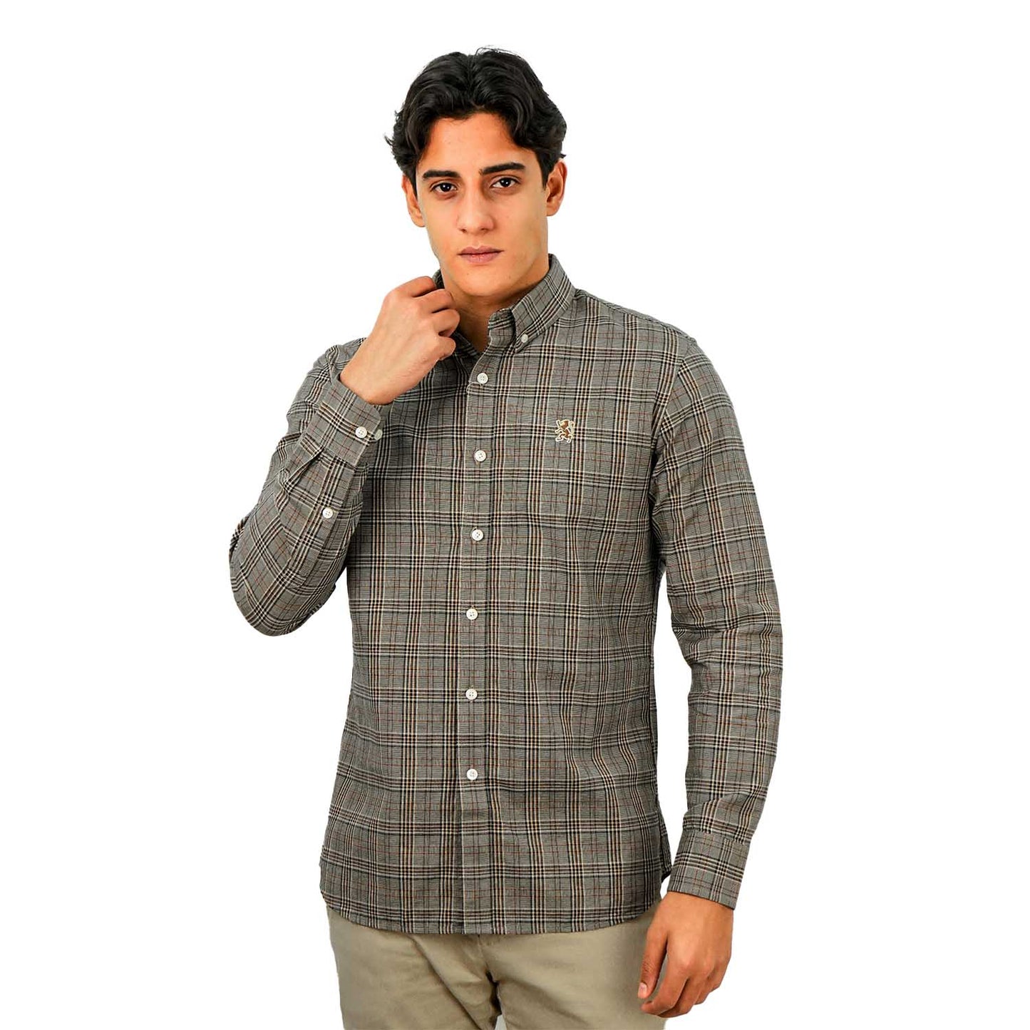 Men's Cotton Oxford Full Opening Long Sleeve Slim Fit Shirt