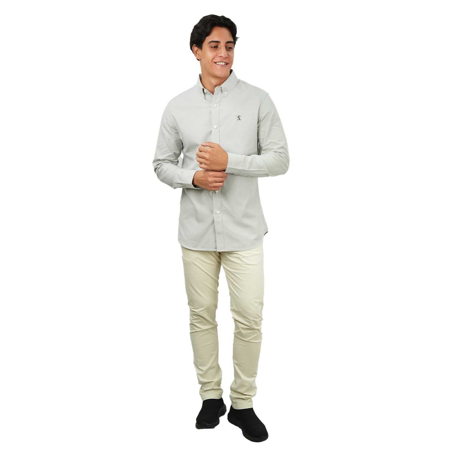 Men's Cotton Oxford Full Opening Long Sleeve Slim Fit Shirt