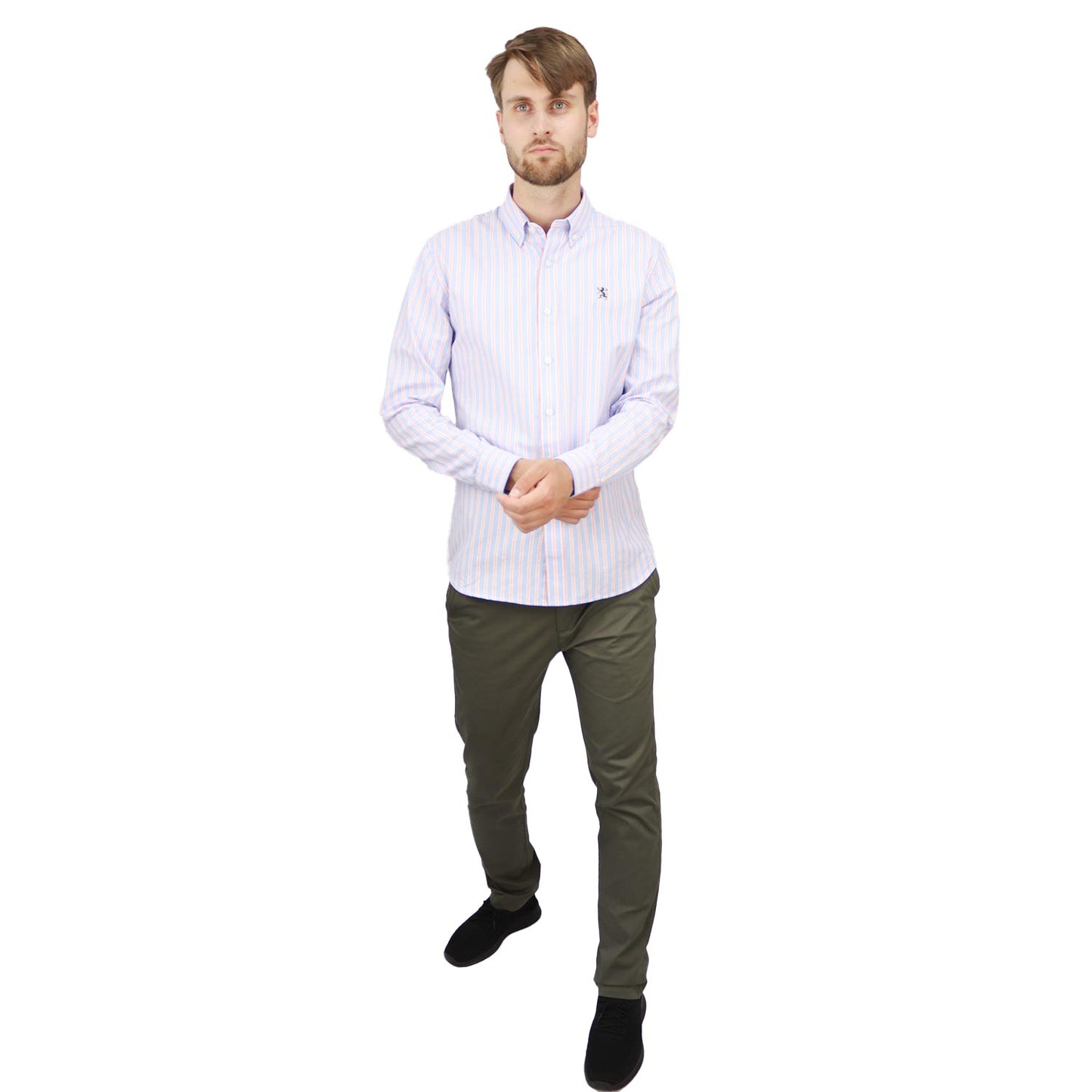 Men's Shirt With Small Lion Embroidery
